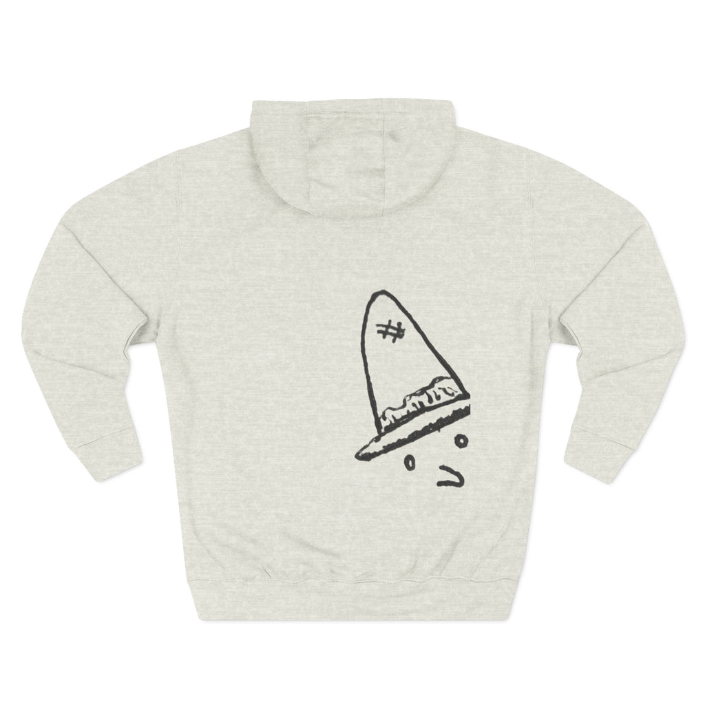Whalawizard Fleece Hoodie - Hand-Drawn Ink to Fabric Print