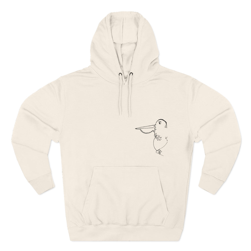 Pelamigo Fleece Hoodie - Hand-Drawn Ink to Fabric Print