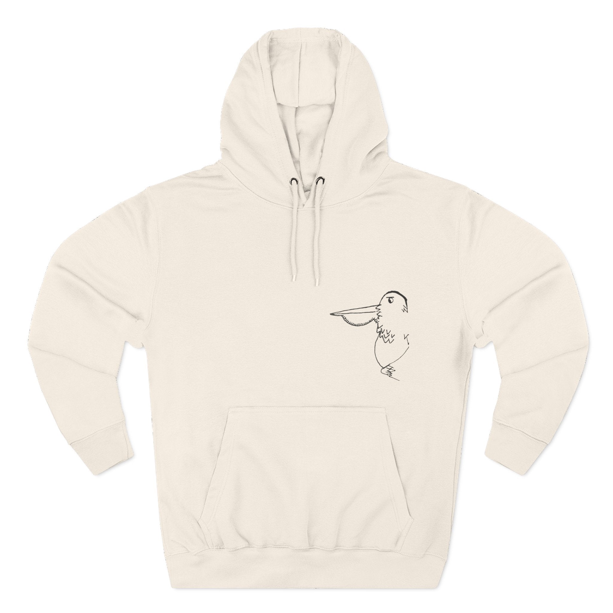 Pelamigo Fleece Hoodie - Hand-Drawn Ink to Fabric Print