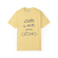 Clean Livin' T-Shirt - Blue/Green Ink to Fabric Print
