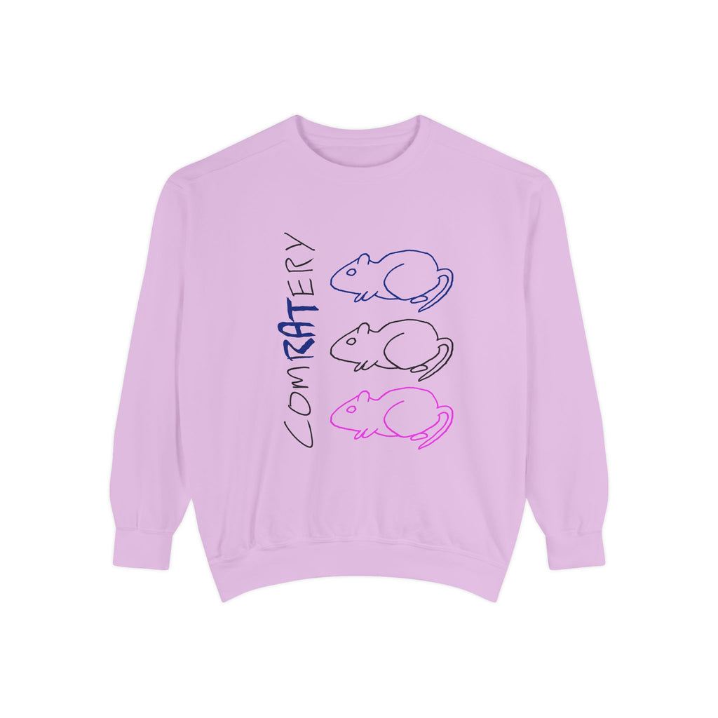 'Comratery' Crewneck Sweatshirt — Hand-Drawn Ink to Fabric Print
