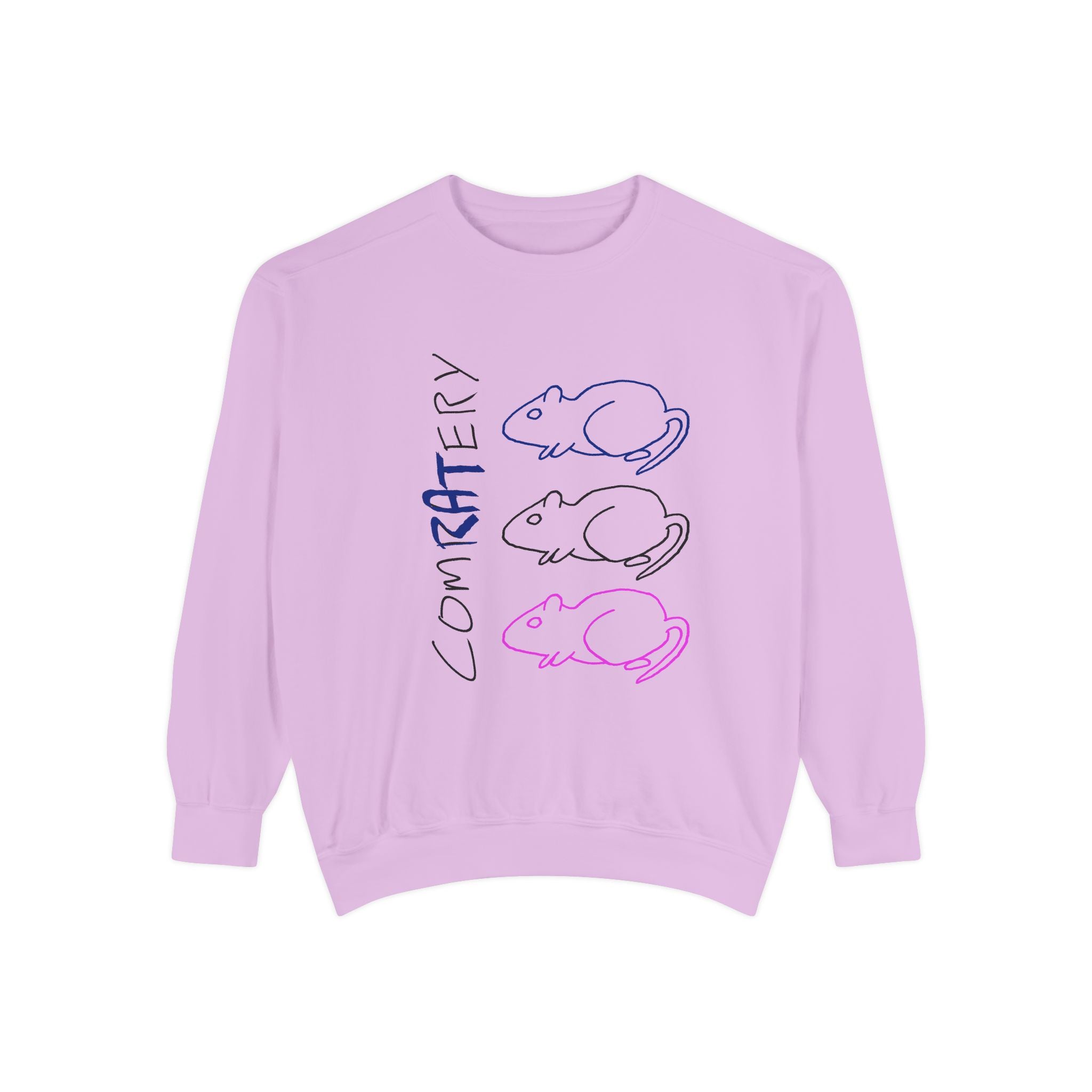 'Comratery' Crewneck Sweatshirt — Hand-Drawn Ink to Fabric Print