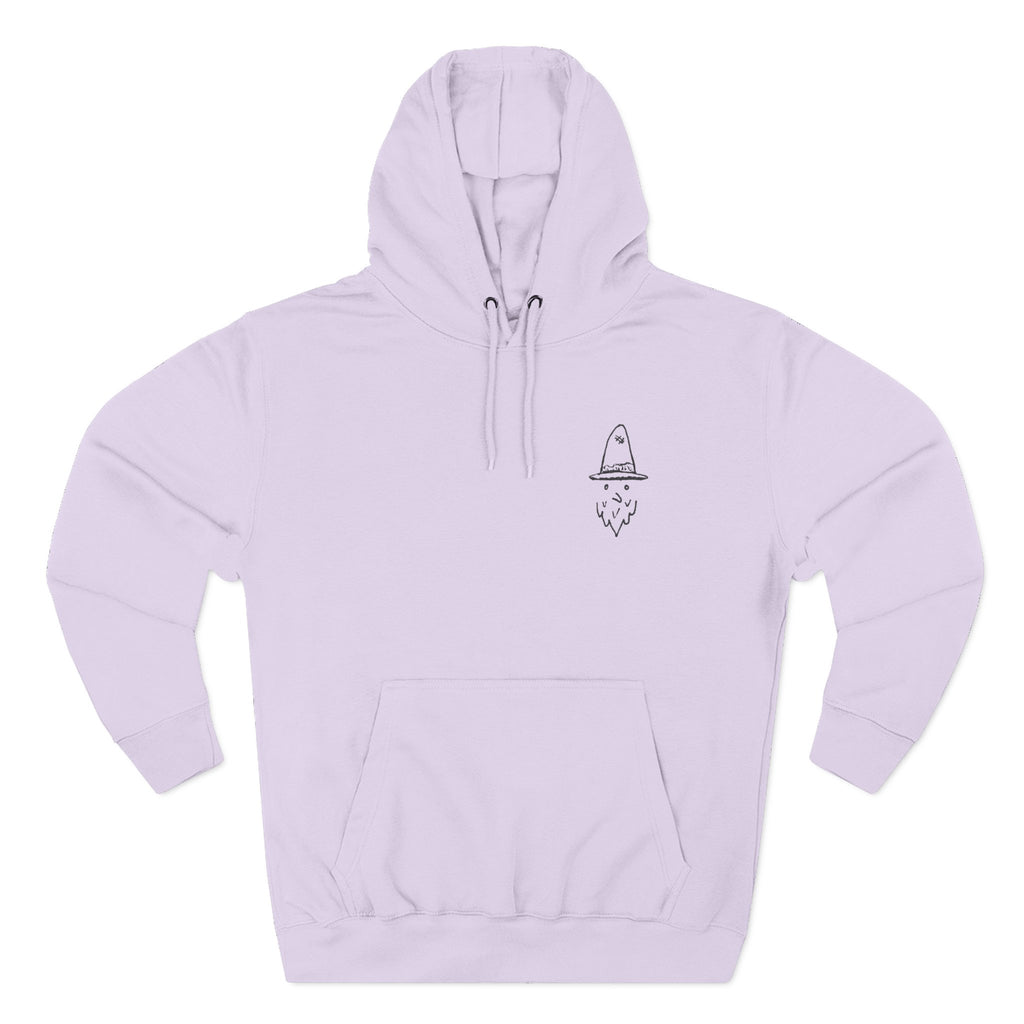Whalawizard Fleece Hoodie - Hand-Drawn Ink to Fabric Print