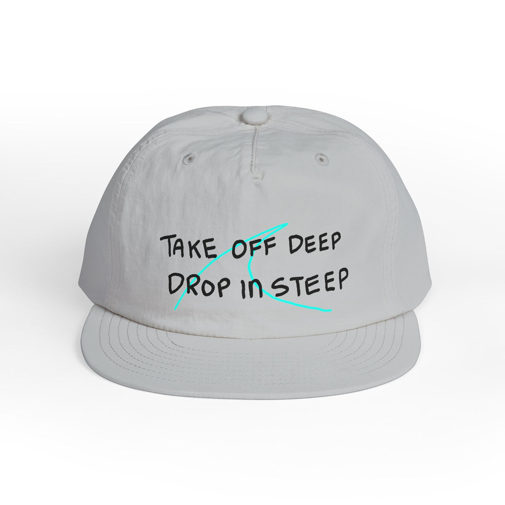 'Mantra' Surf Cap —  "Take Off Deep Drop In Steep" Surf Mantra Graphic