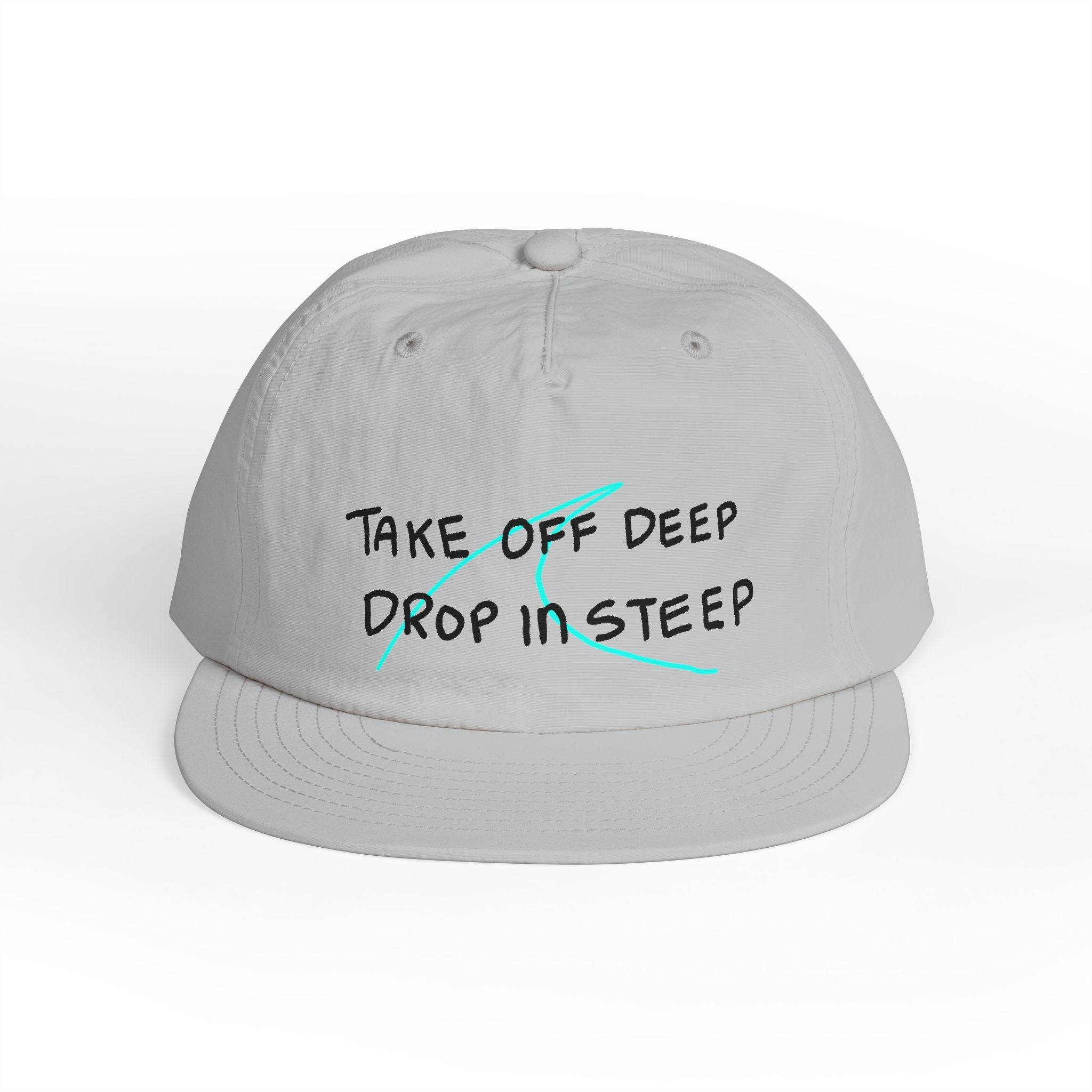 'Mantra' Surf Cap —  "Take Off Deep Drop In Steep" Surf Mantra Graphic