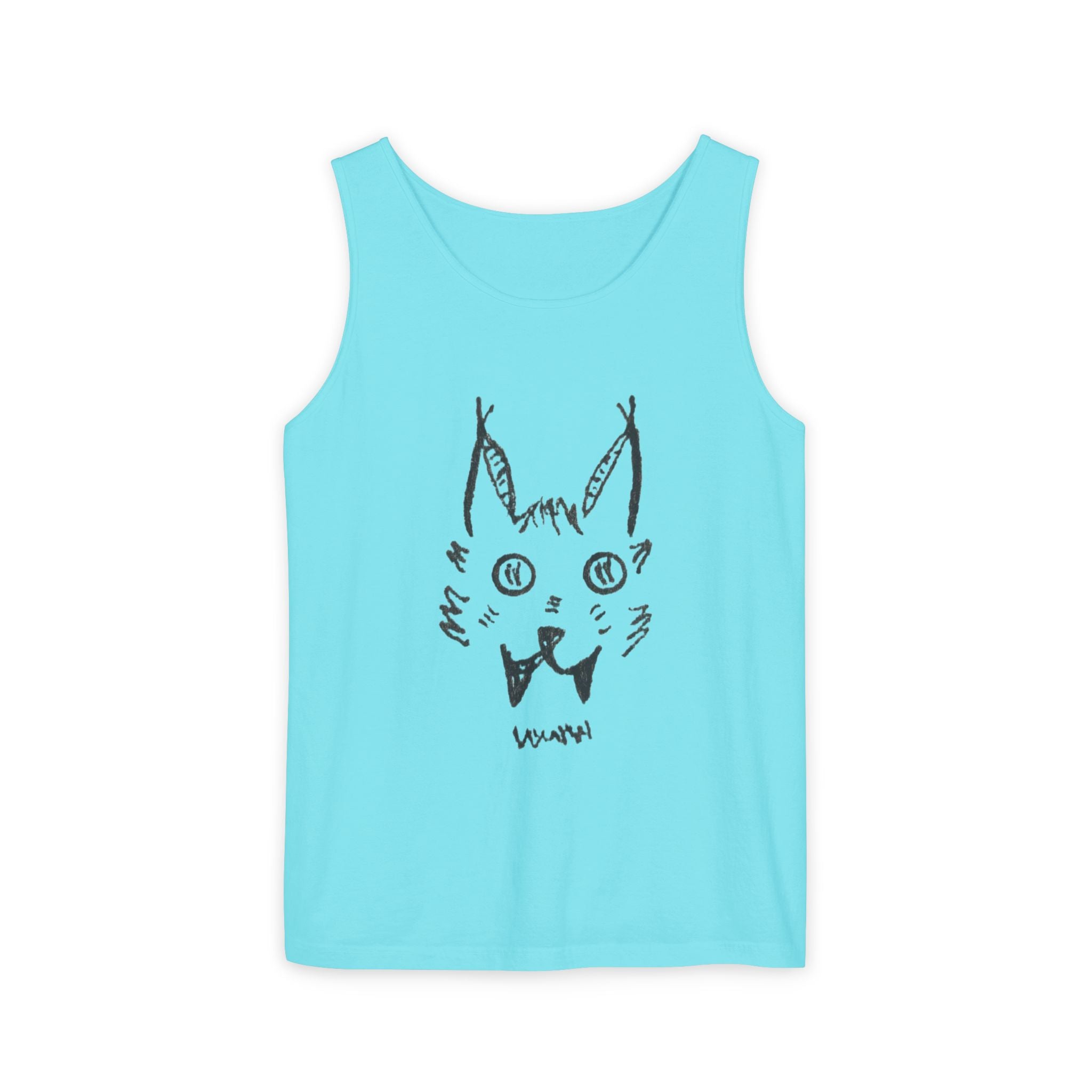 L'chats Wildcat Tank Top — Hand-Drawn Ink to Fabric Print