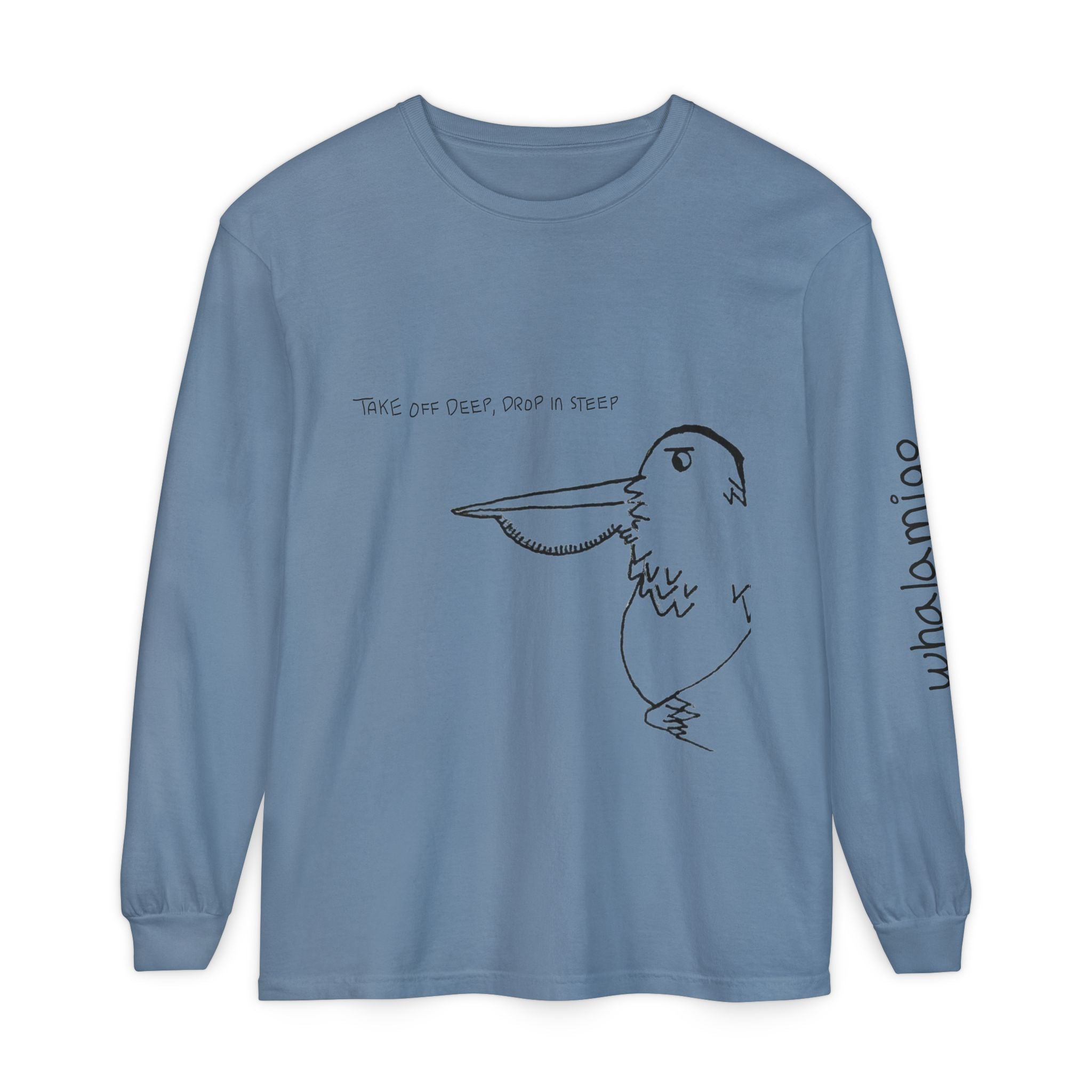 Pelamigo Long Sleeve T-Shirt — Hand-Drawn Ink to Fabric Print