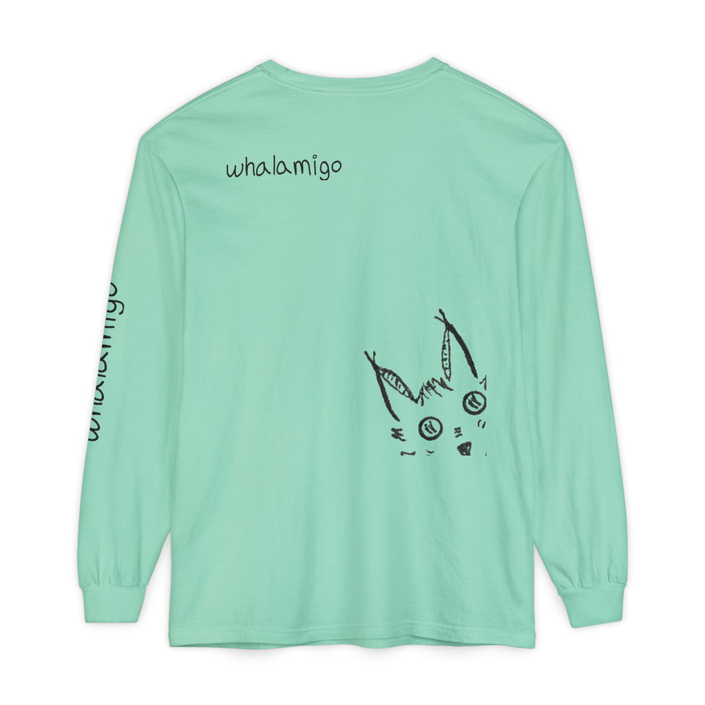 L'chats Wildcat Long Sleeve T-Shirt — Hand-Drawn Ink to Fabric Print