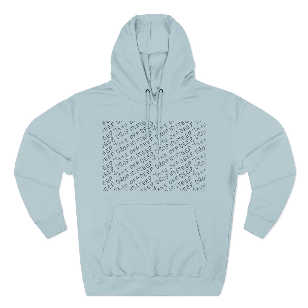 Mantra Fleece Hoodie - Hand-Drawn Ink to Fabric Print
