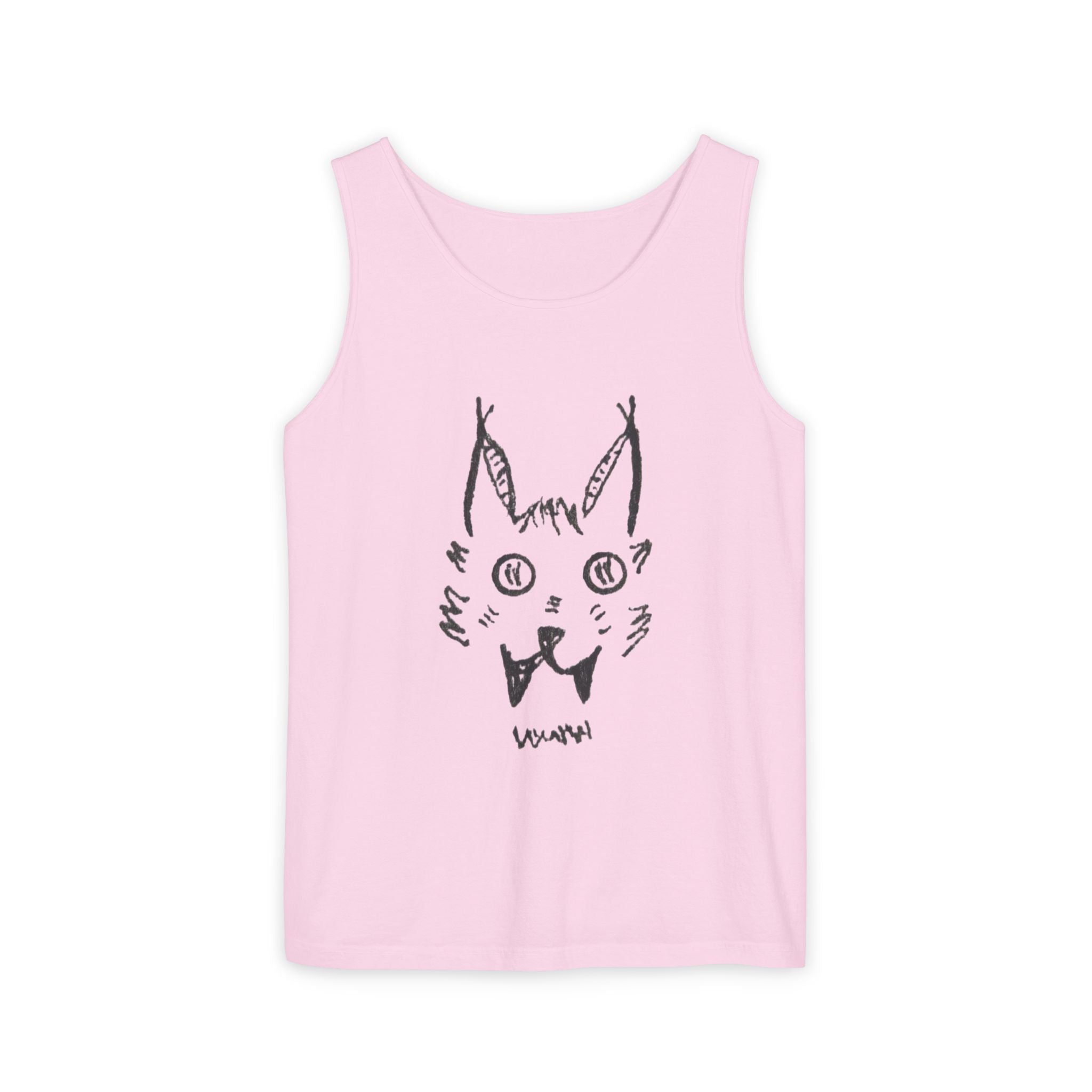 L'chats Wildcat Tank Top — Hand-Drawn Ink to Fabric Print