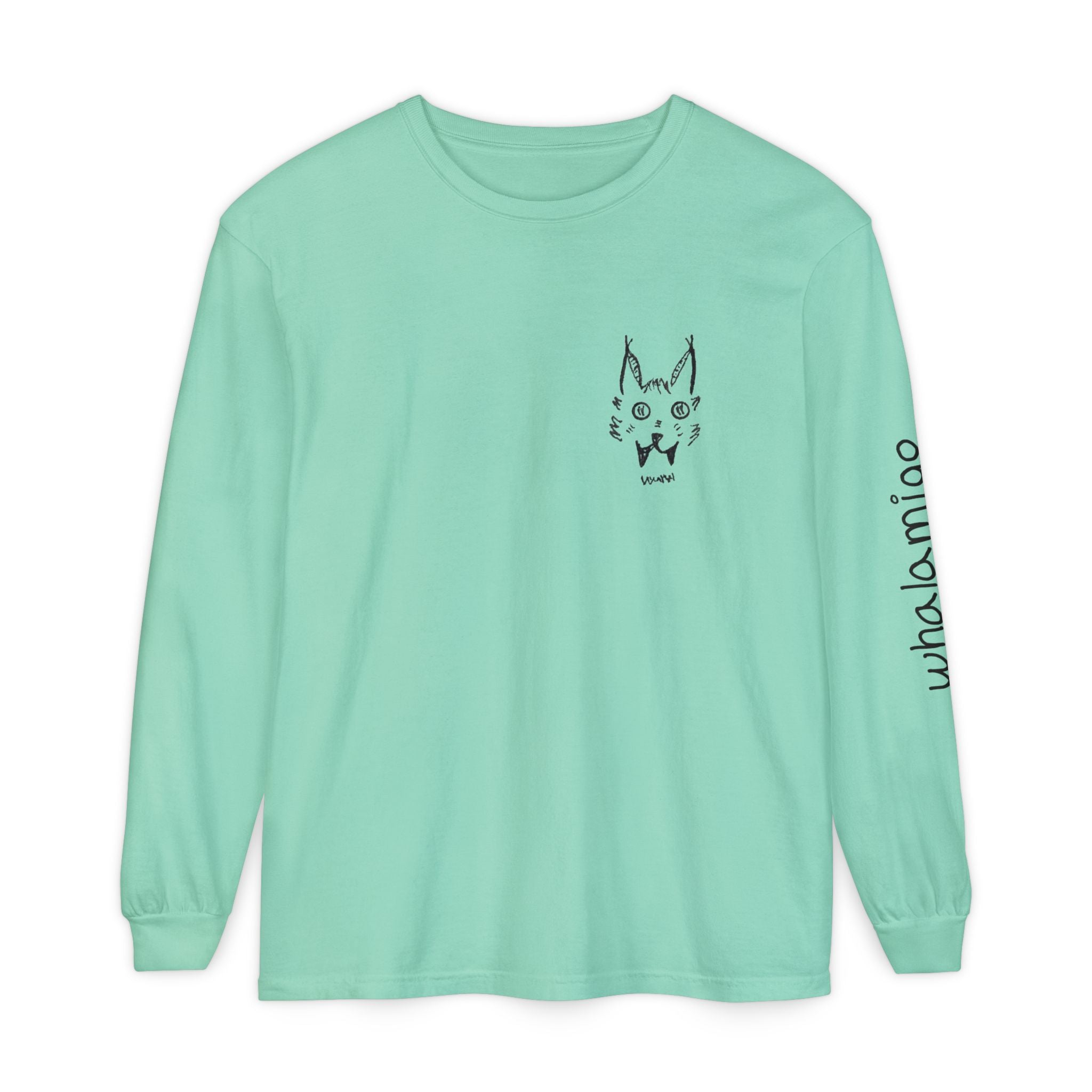 L'chats Wildcat Long Sleeve T-Shirt — Hand-Drawn Ink to Fabric Print