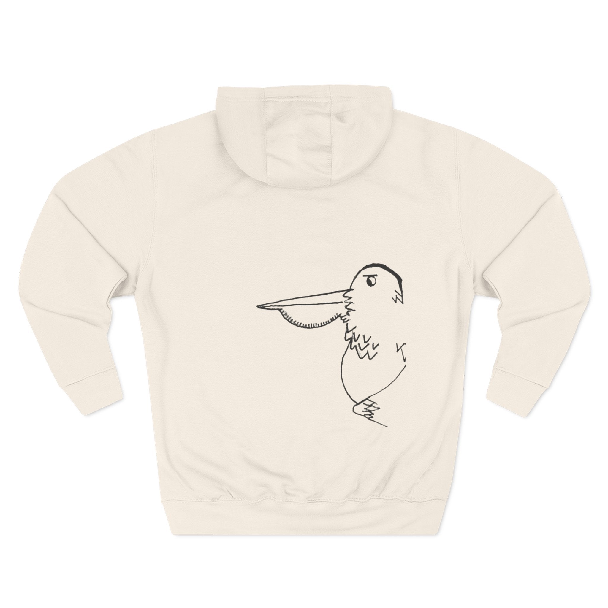 Pelamigo Fleece Hoodie - Hand-Drawn Ink to Fabric Print