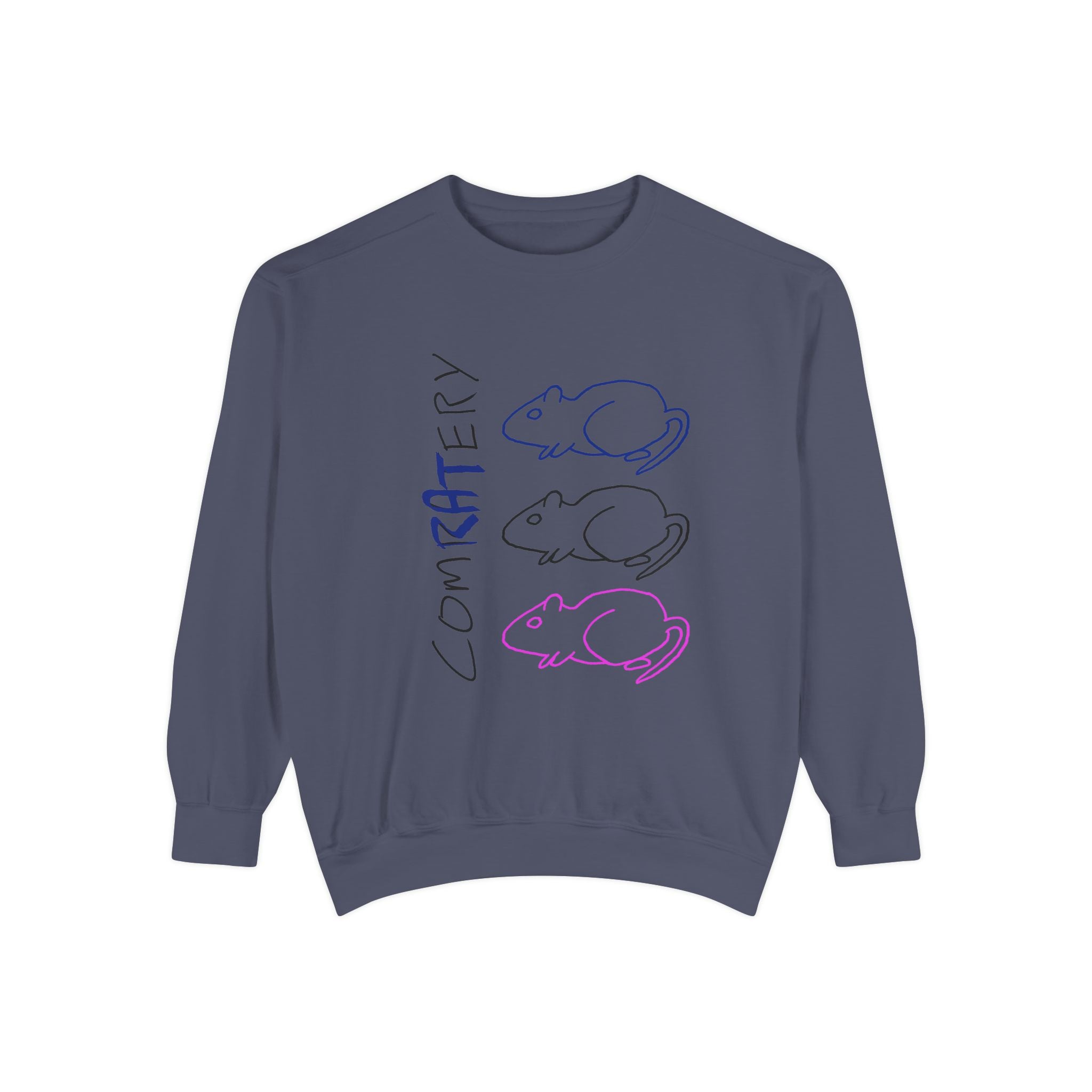 'Comratery' Crewneck Sweatshirt — Hand-Drawn Ink to Fabric Print