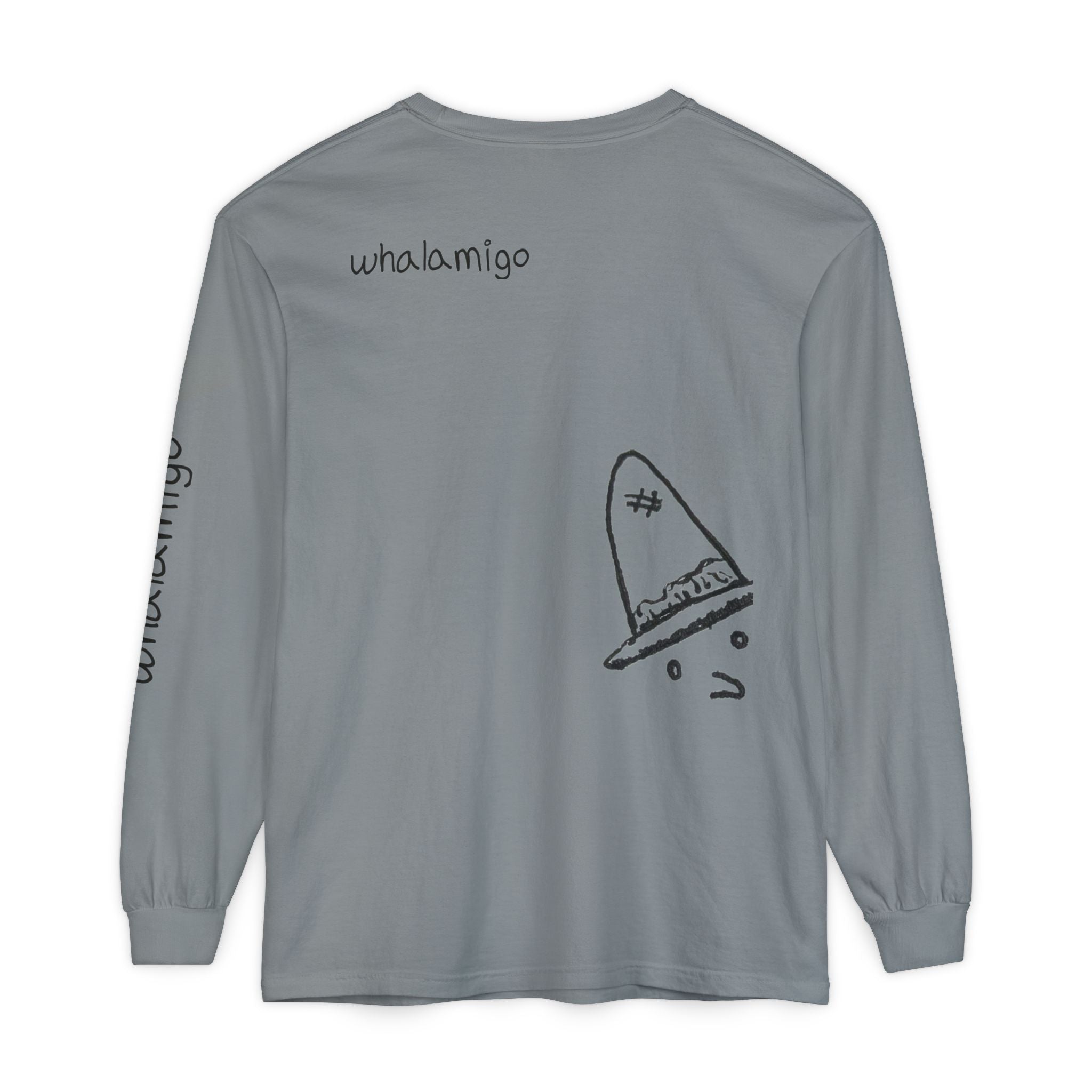 Whalawizard Long Sleeve T-Shirt — Hand-Drawn Ink to Fabric Print