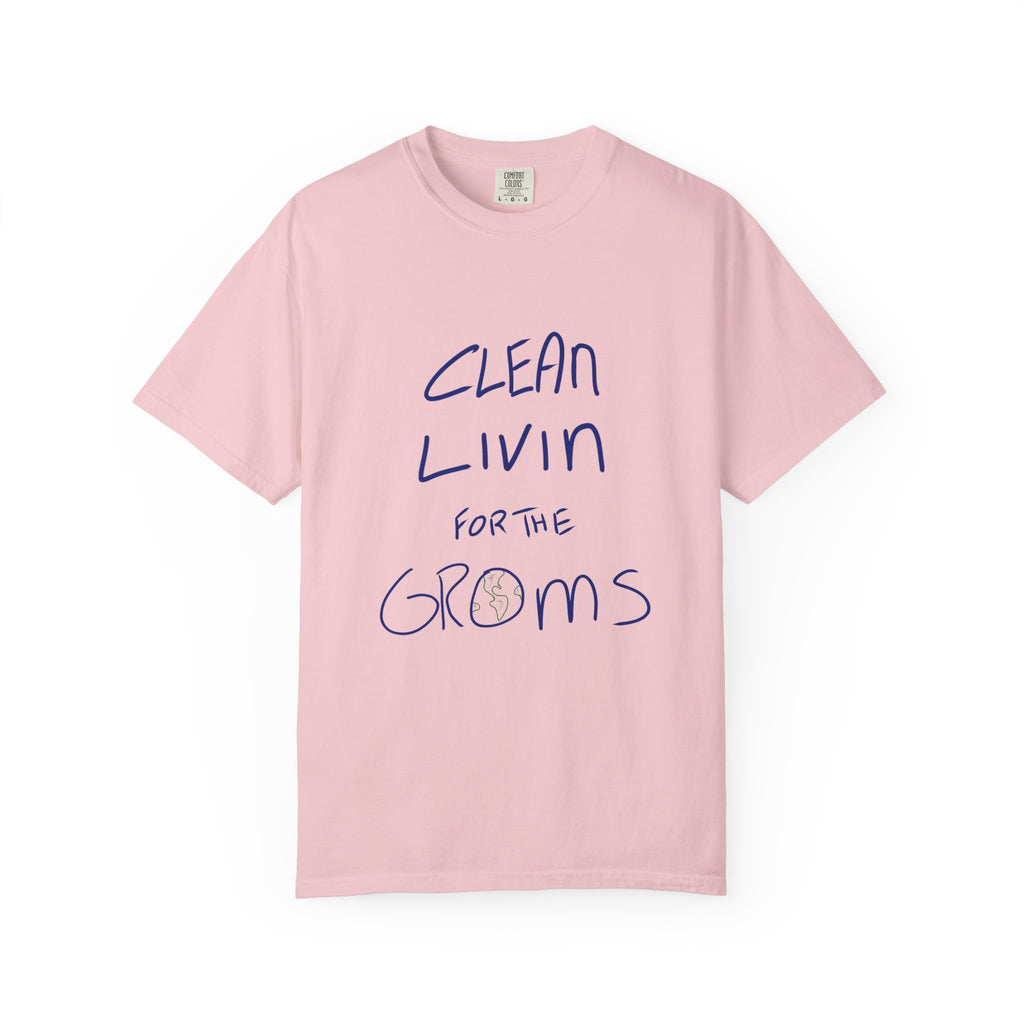 Clean Livin' T-Shirt - Blue/Green Ink to Fabric Print
