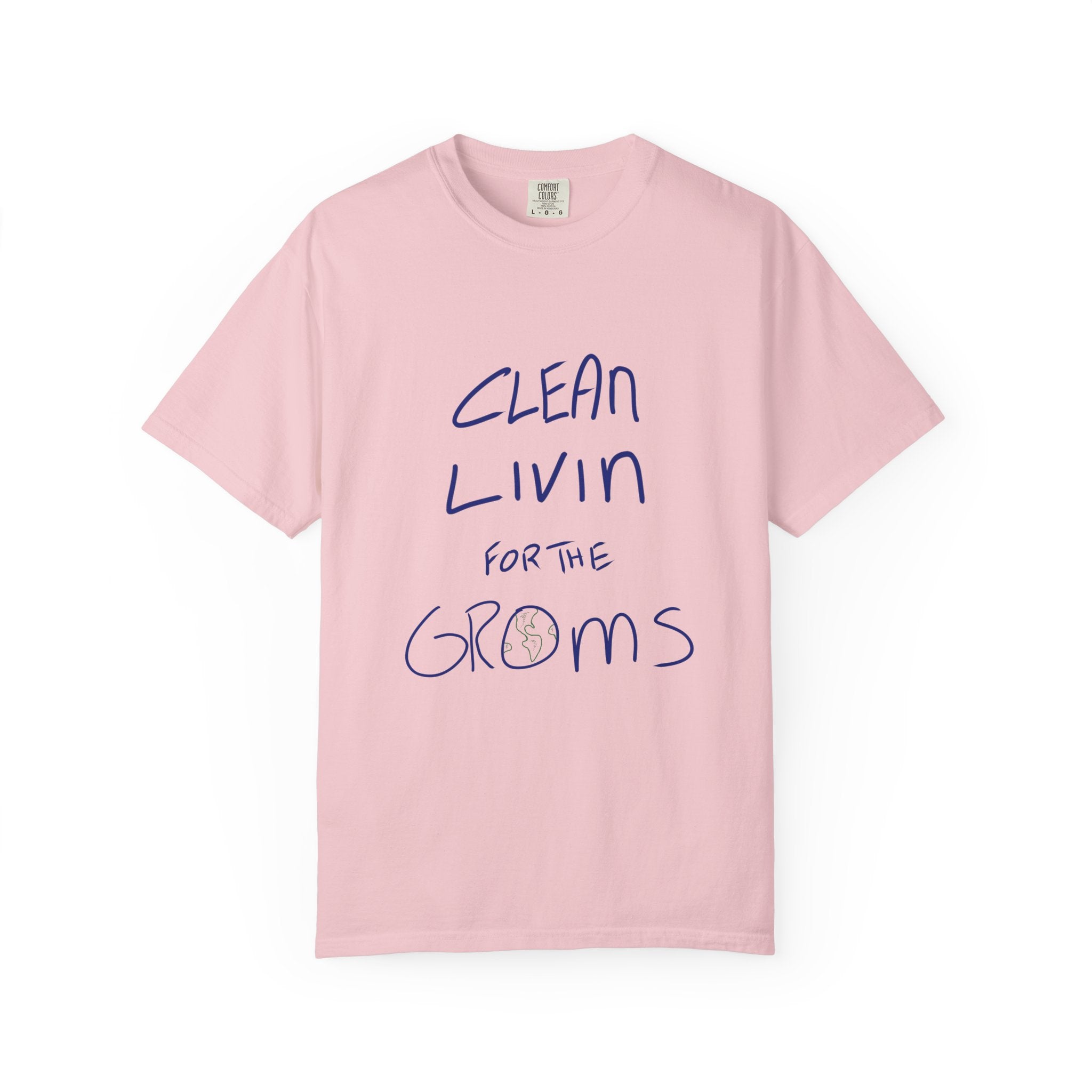 Clean Livin' T-Shirt - Blue/Green Ink to Fabric Print