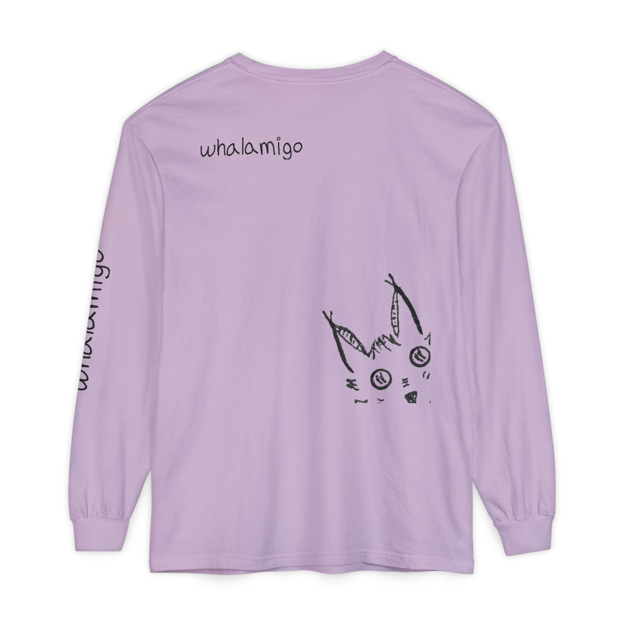 L'chats Wildcat Long Sleeve T-Shirt — Hand-Drawn Ink to Fabric Print