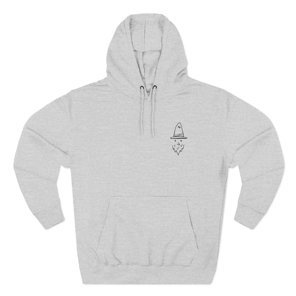 Whalawizard Fleece Hoodie - Hand-Drawn Ink to Fabric Print
