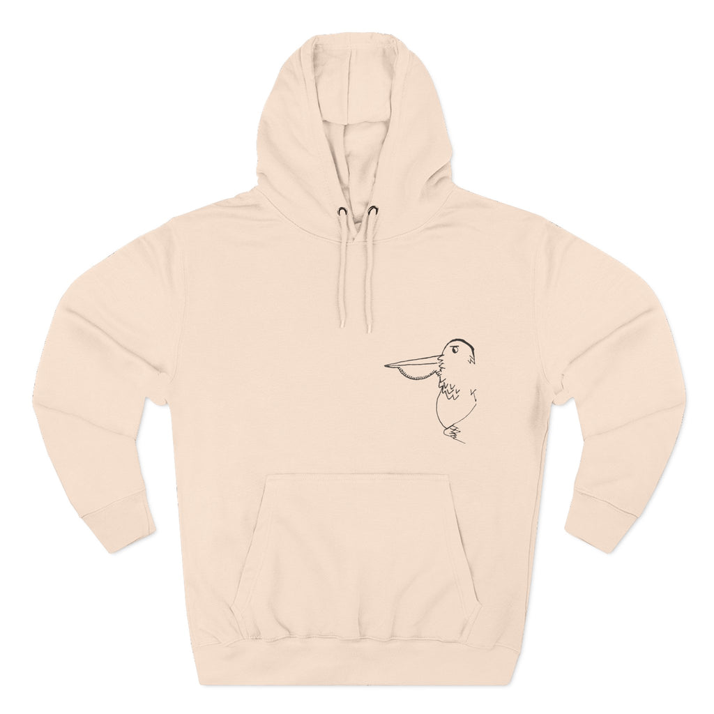 Pelamigo Fleece Hoodie - Hand-Drawn Ink to Fabric Print