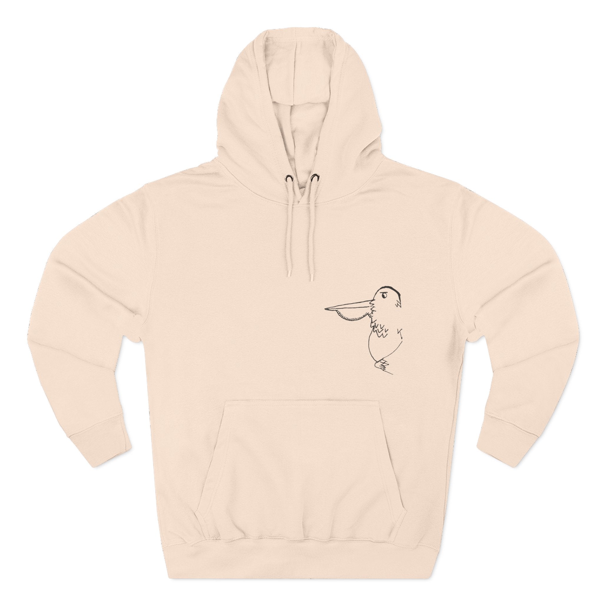 Pelamigo Fleece Hoodie - Hand-Drawn Ink to Fabric Print