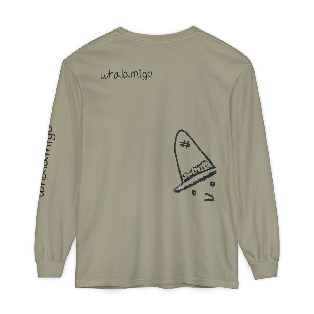Whalawizard Long Sleeve T-Shirt — Hand-Drawn Ink to Fabric Print