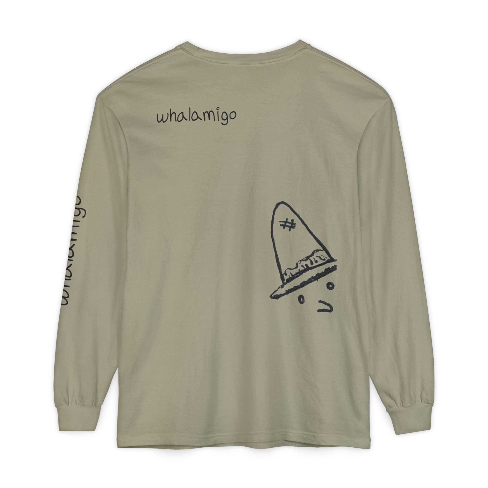 Whalawizard Long Sleeve T-Shirt — Hand-Drawn Ink to Fabric Print