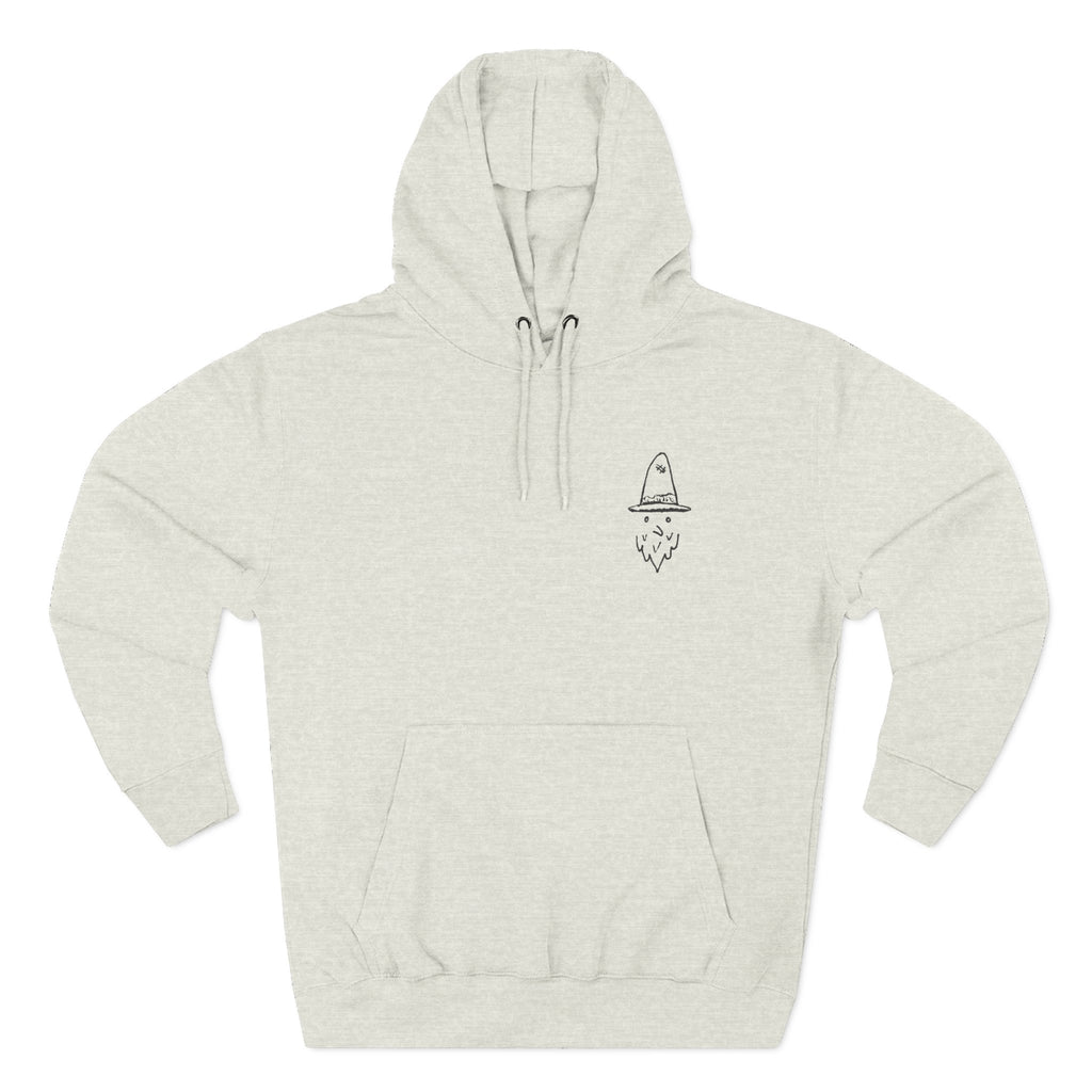 Whalawizard Fleece Hoodie - Hand-Drawn Ink to Fabric Print