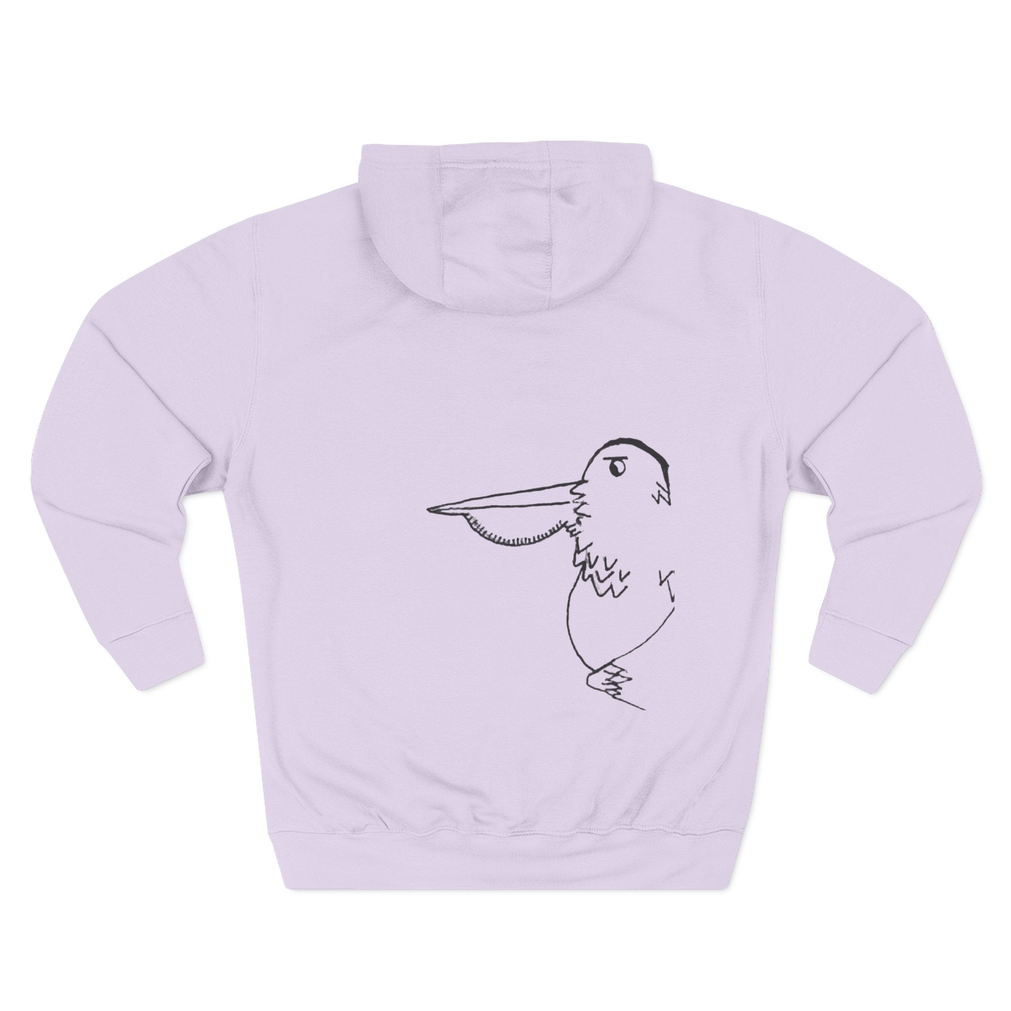 Pelamigo Fleece Hoodie - Hand-Drawn Ink to Fabric Print