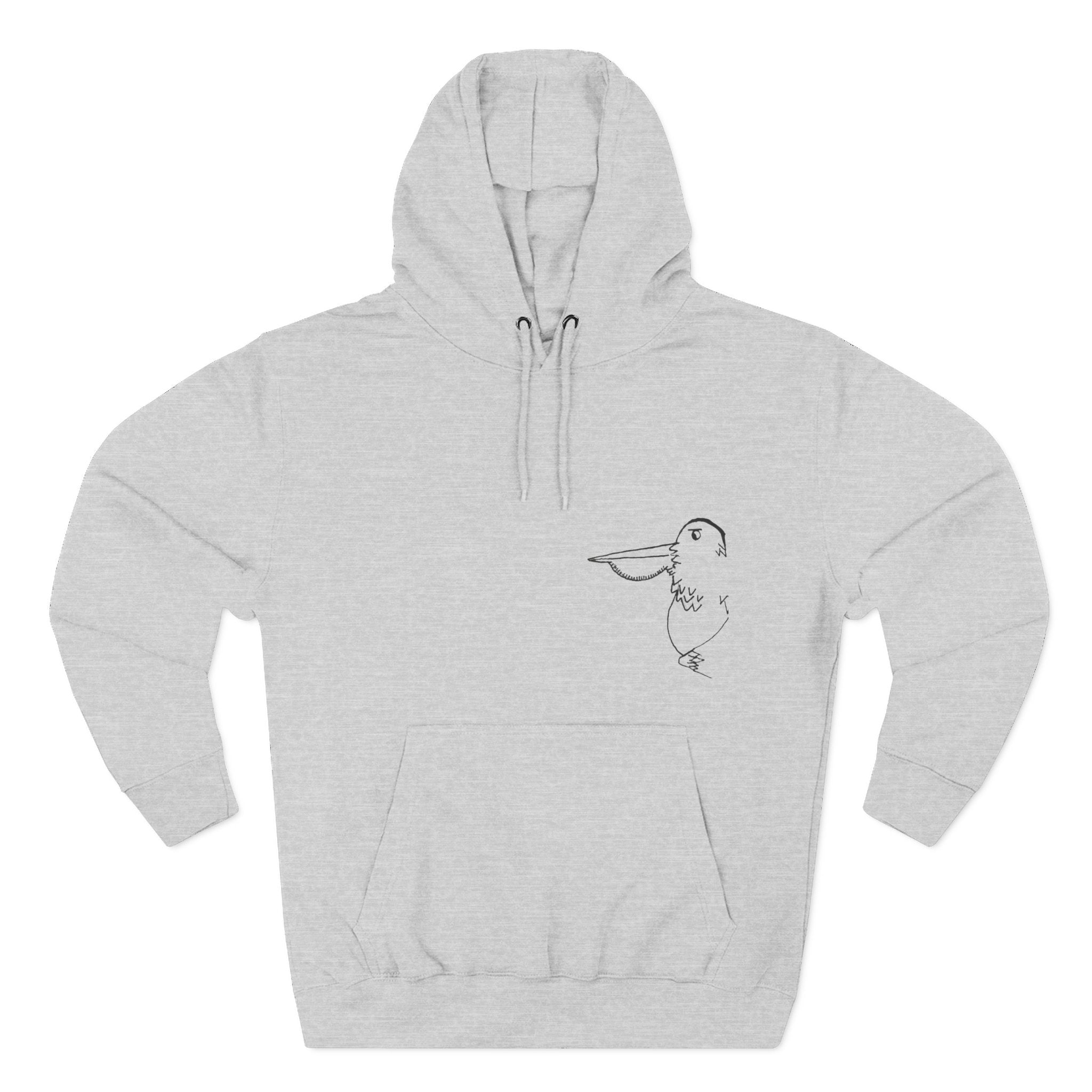 Pelamigo Fleece Hoodie - Hand-Drawn Ink to Fabric Print