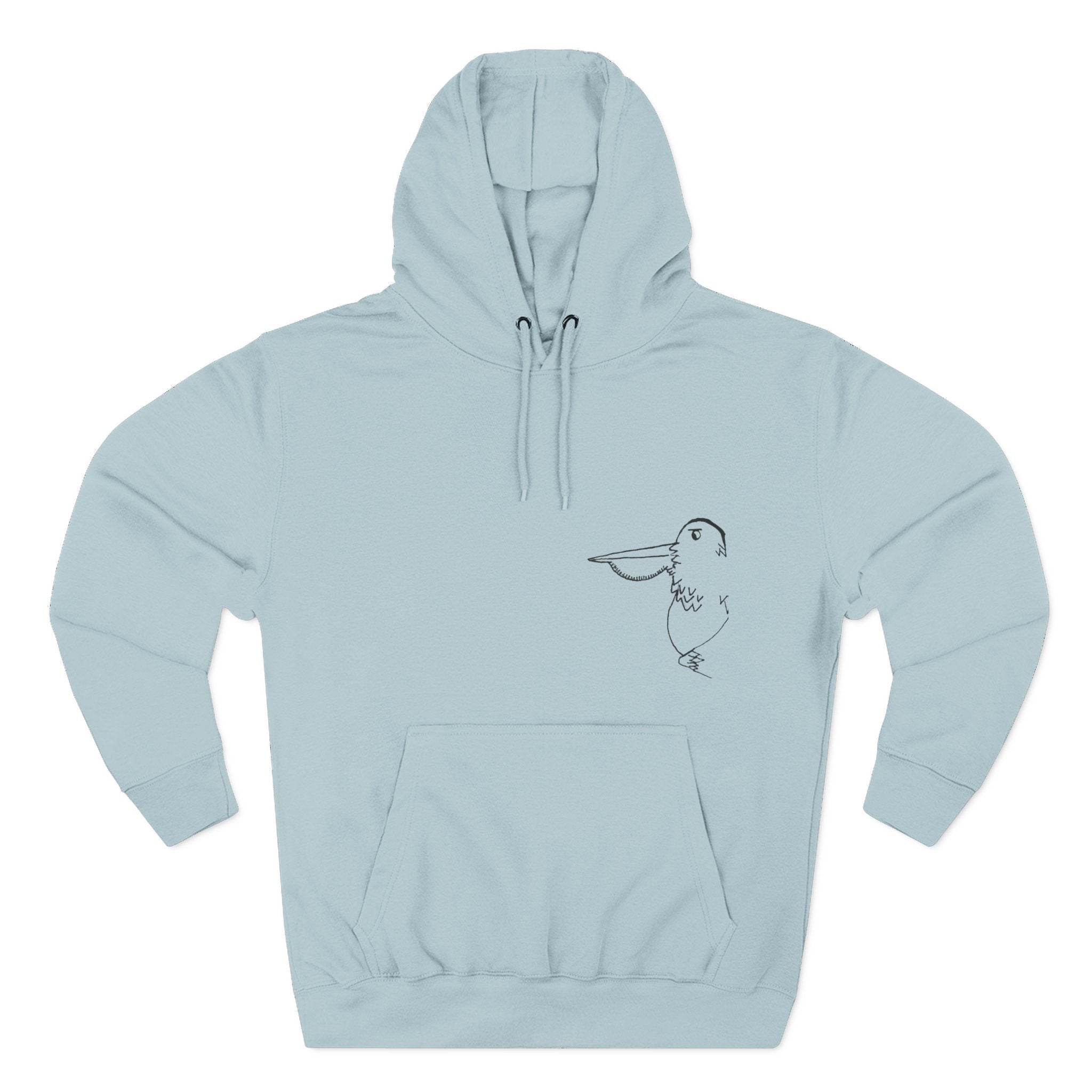 Pelamigo Fleece Hoodie - Hand-Drawn Ink to Fabric Print