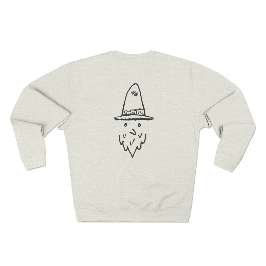 Whalawizard Crewneck Sweatshirt - Hand-Drawn Ink to Fabric Print