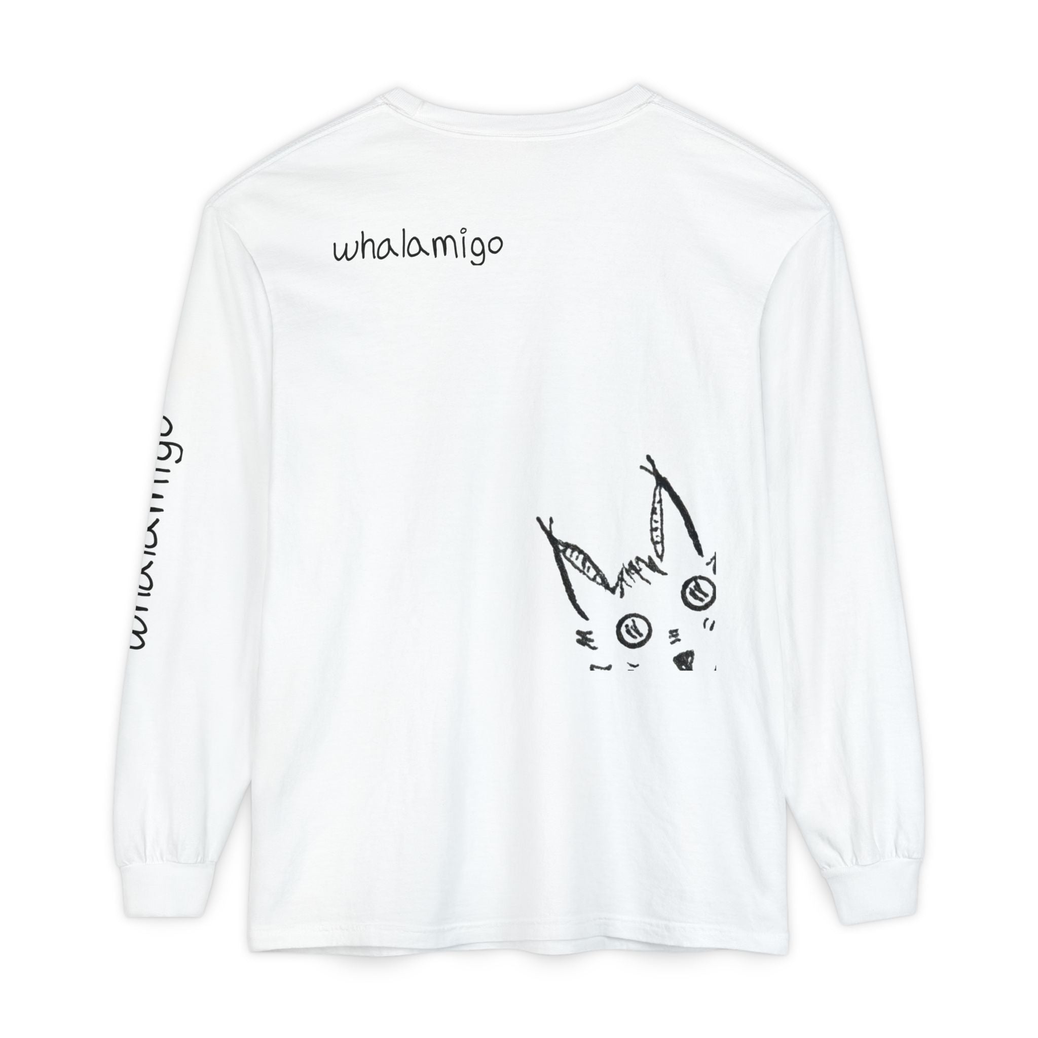 L'chats Wildcat Long Sleeve T-Shirt — Hand-Drawn Ink to Fabric Print