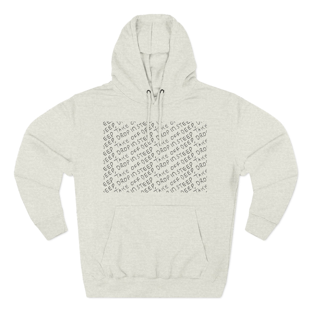 Mantra Fleece Hoodie - Hand-Drawn Ink to Fabric Print
