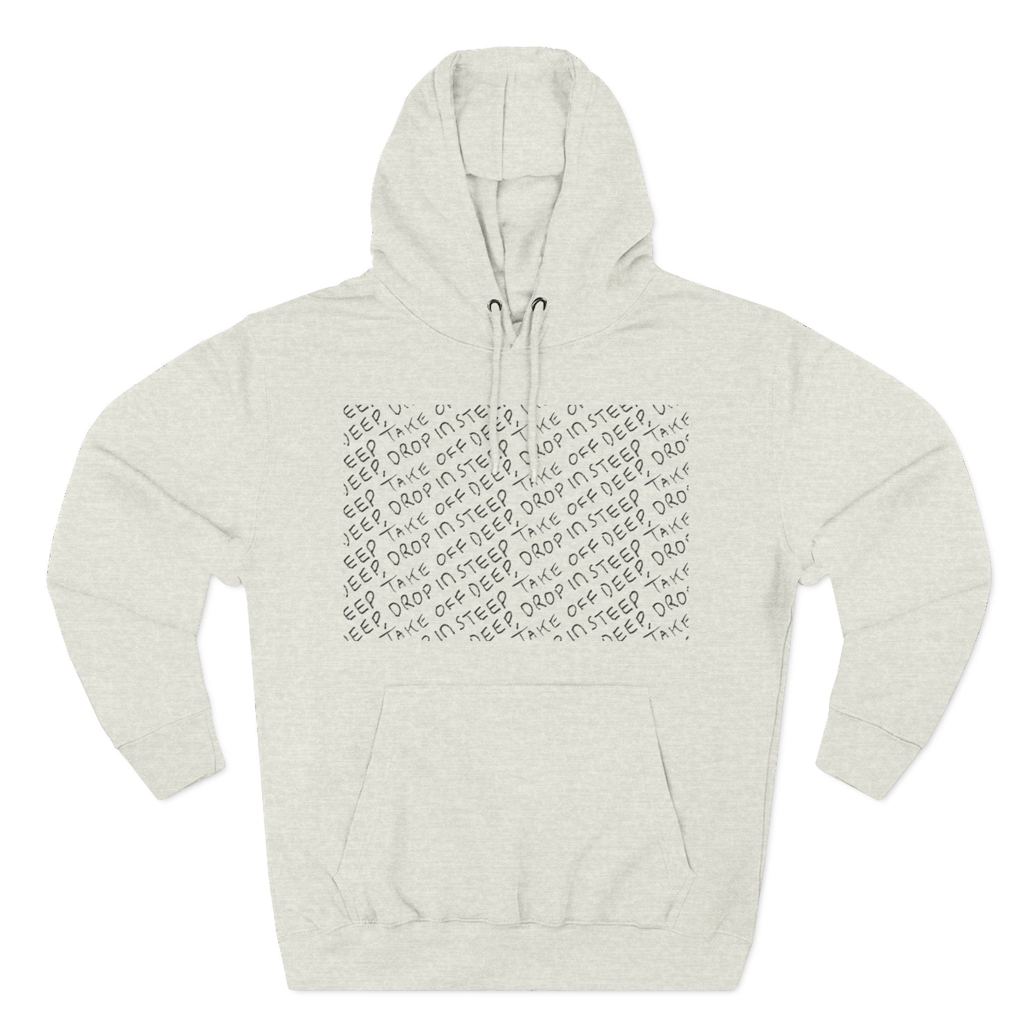 Mantra Fleece Hoodie - Hand-Drawn Ink to Fabric Print
