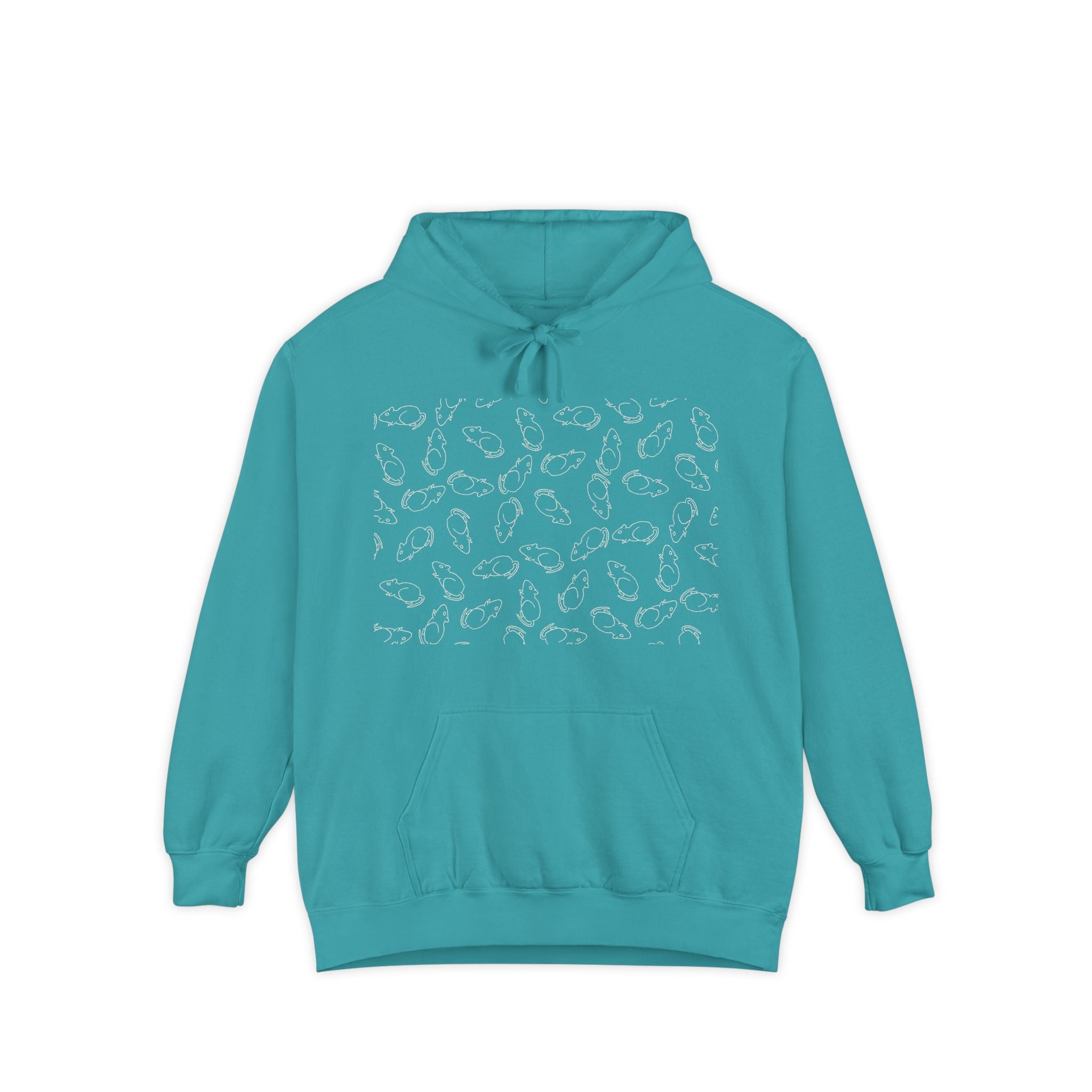 Rat Quilt Hoodie — Hand-Drawn Ink to Fabric Print