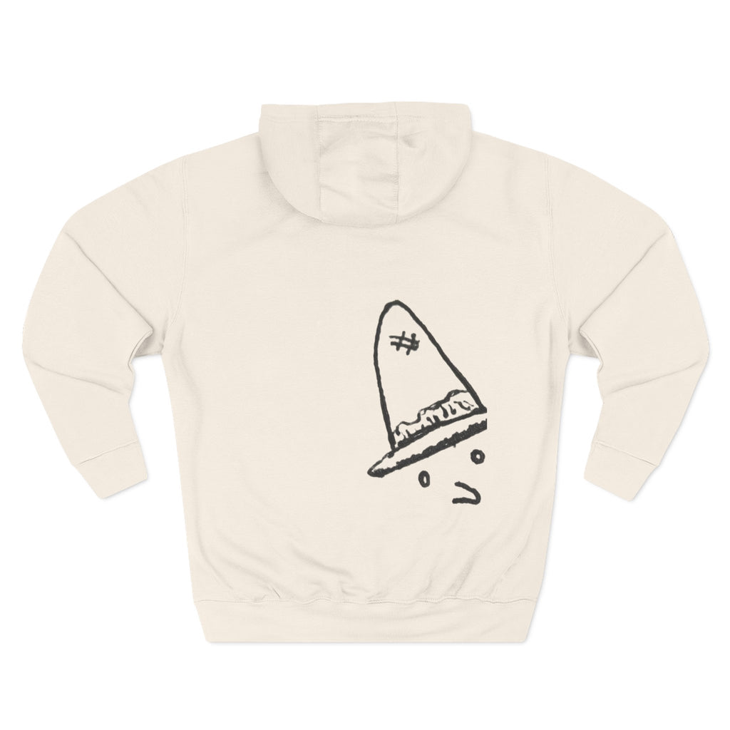 Whalawizard Fleece Hoodie - Hand-Drawn Ink to Fabric Print