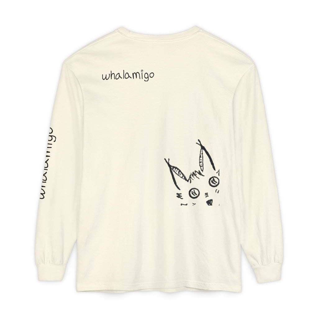 L'chats Wildcat Long Sleeve T-Shirt — Hand-Drawn Ink to Fabric Print