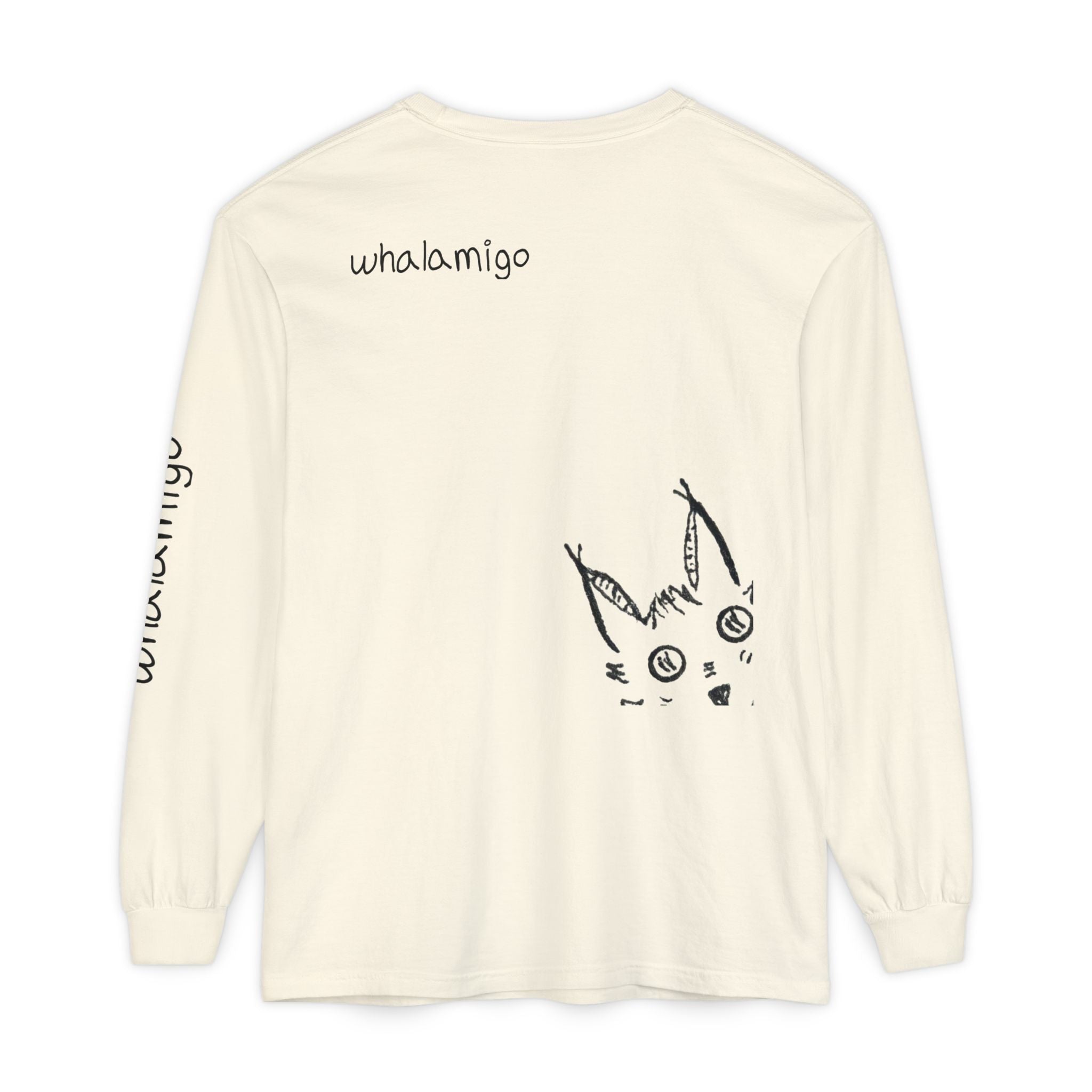 L'chats Wildcat Long Sleeve T-Shirt — Hand-Drawn Ink to Fabric Print