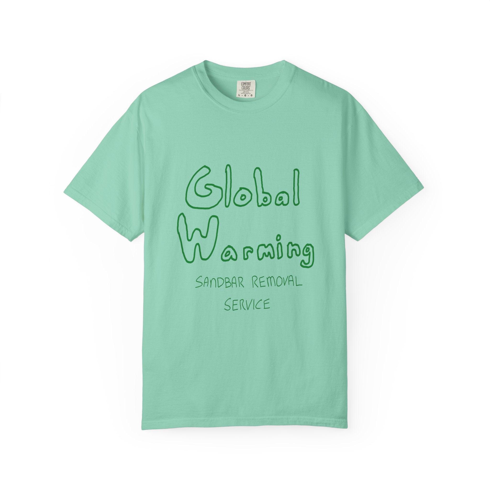 Global Warning T-Shirt - Green Ink to Fabric Print