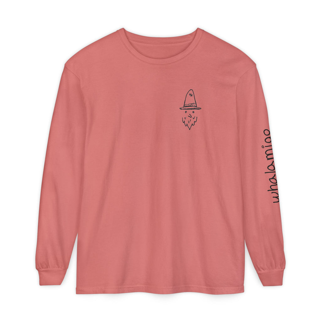 Whalawizard Long Sleeve T-Shirt — Hand-Drawn Ink to Fabric Print