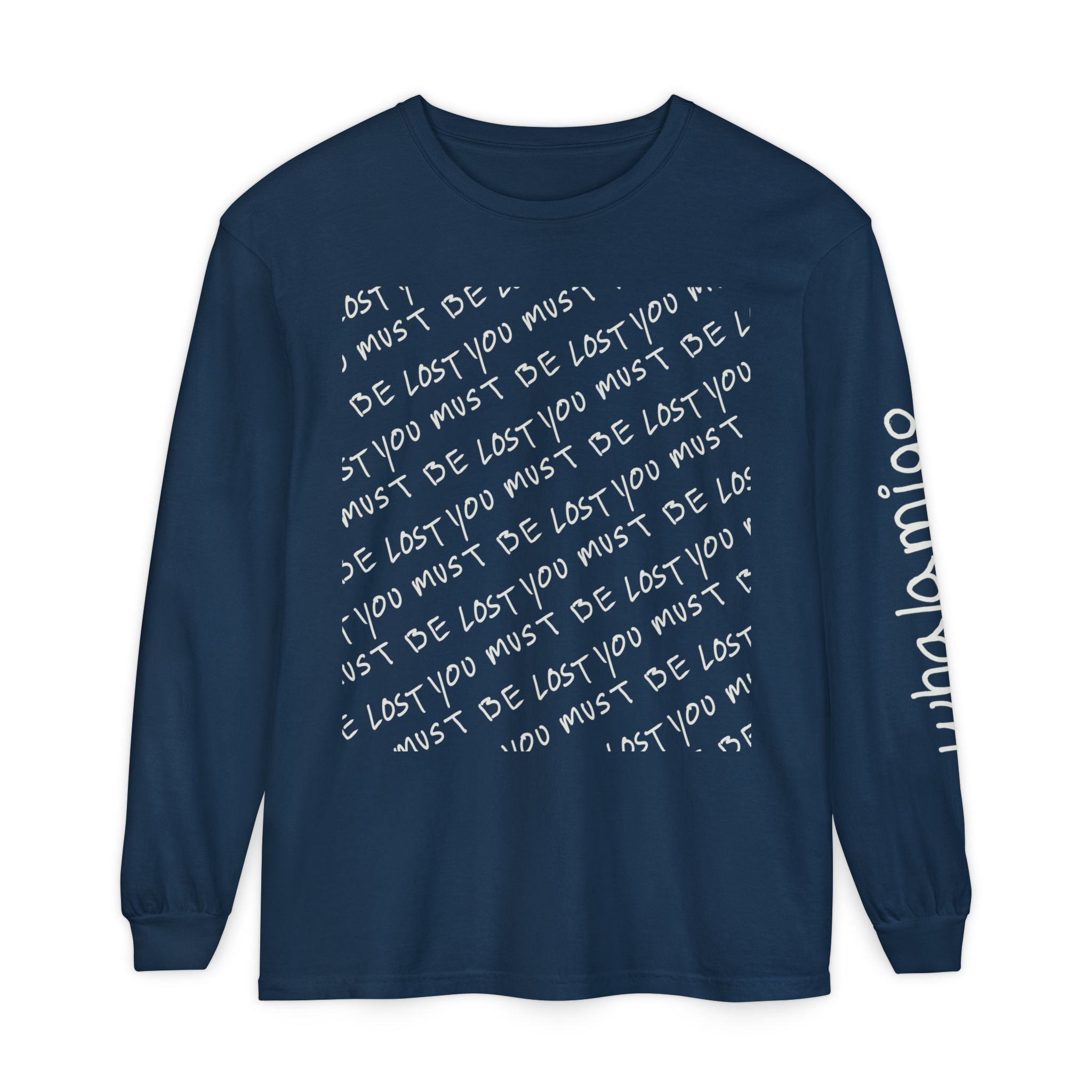 Localmigo Long Sleeve T-Shirt — White Ink to Fabric Print