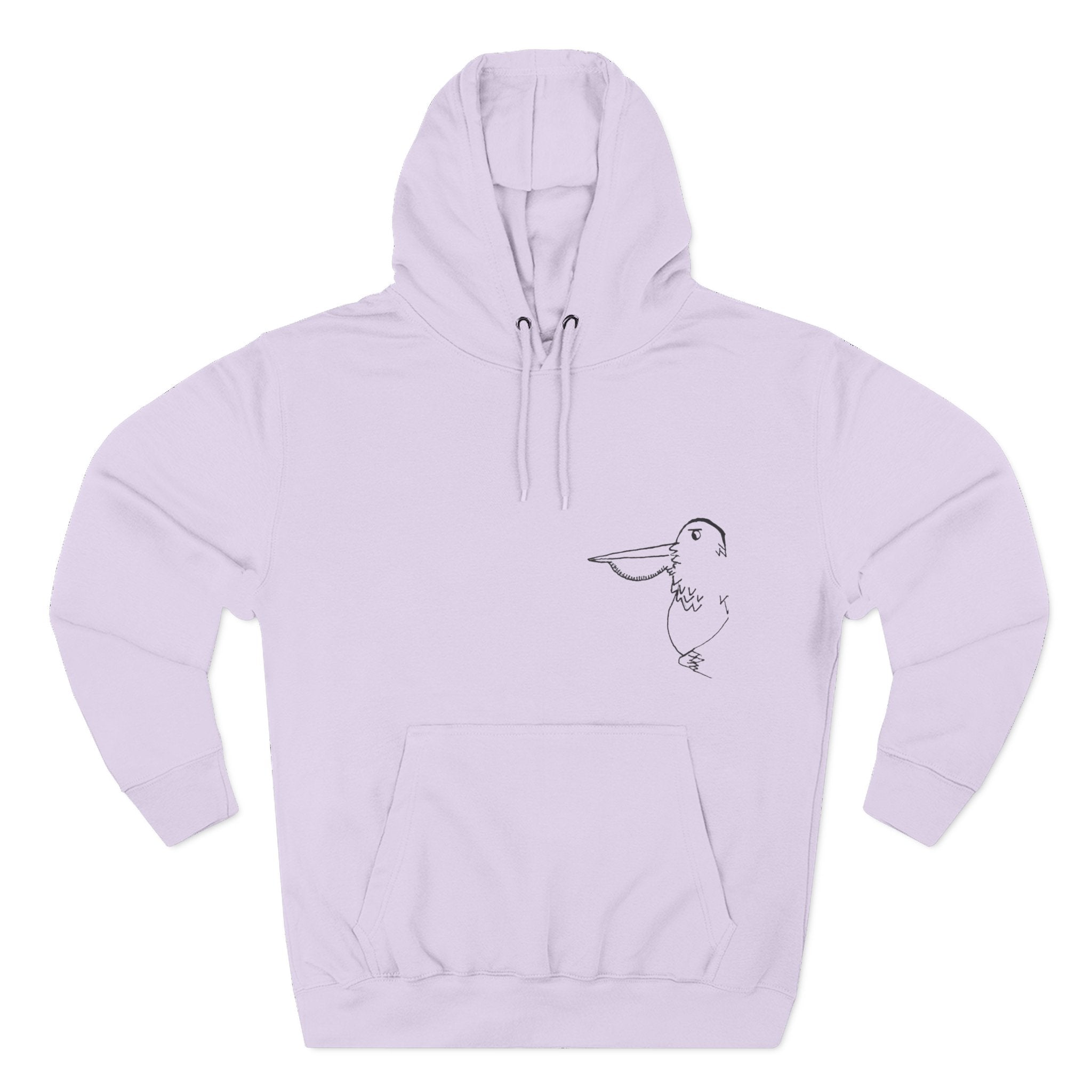 Pelamigo Fleece Hoodie - Hand-Drawn Ink to Fabric Print