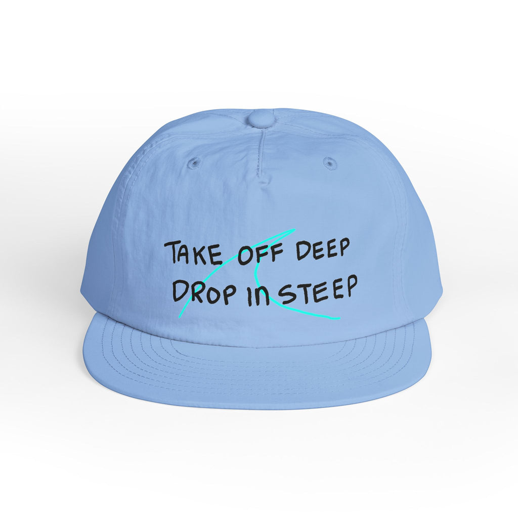 'Mantra' Surf Cap —  "Take Off Deep Drop In Steep" Surf Mantra Graphic