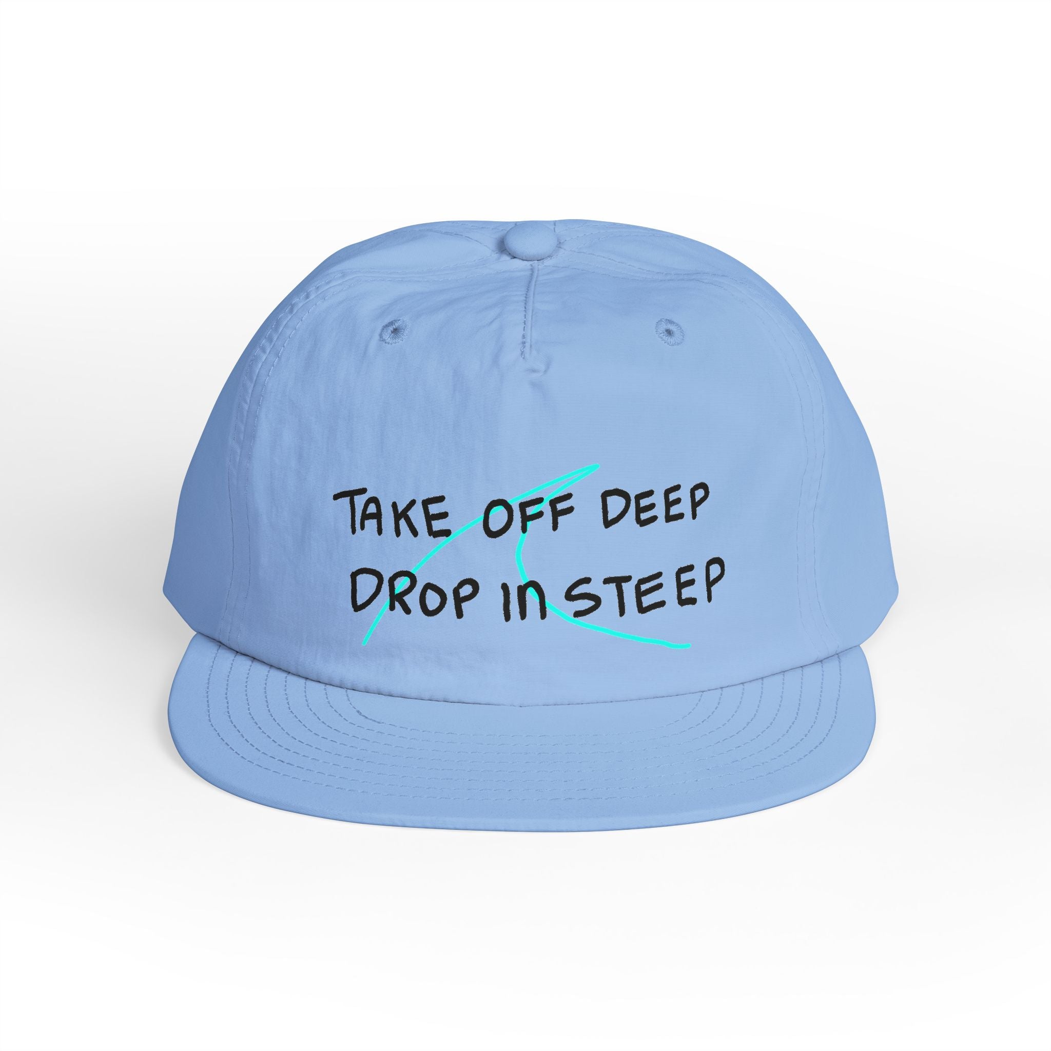 'Mantra' Surf Cap —  "Take Off Deep Drop In Steep" Surf Mantra Graphic