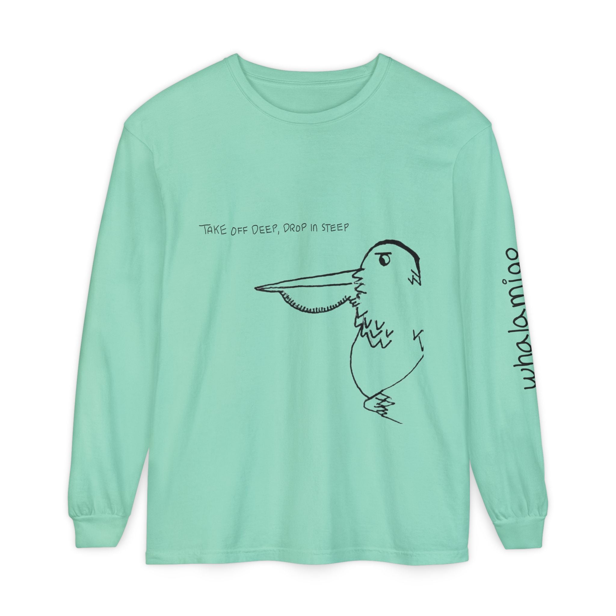 Pelamigo Long Sleeve T-Shirt — Hand-Drawn Ink to Fabric Print