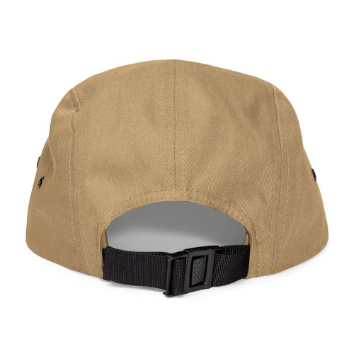 'MANTRA' 5-Panel Cap — "Take Off Deep, Drop In Steep" Embroidered Fabric