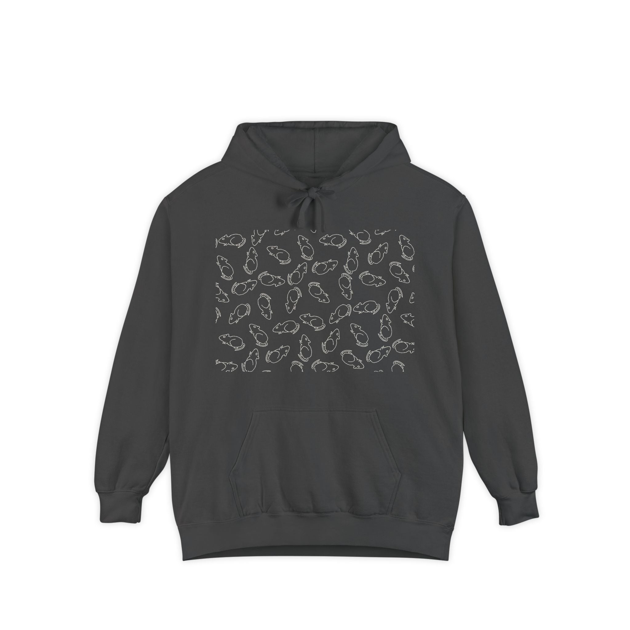 Rat Quilt Hoodie — Hand-Drawn Ink to Fabric Print