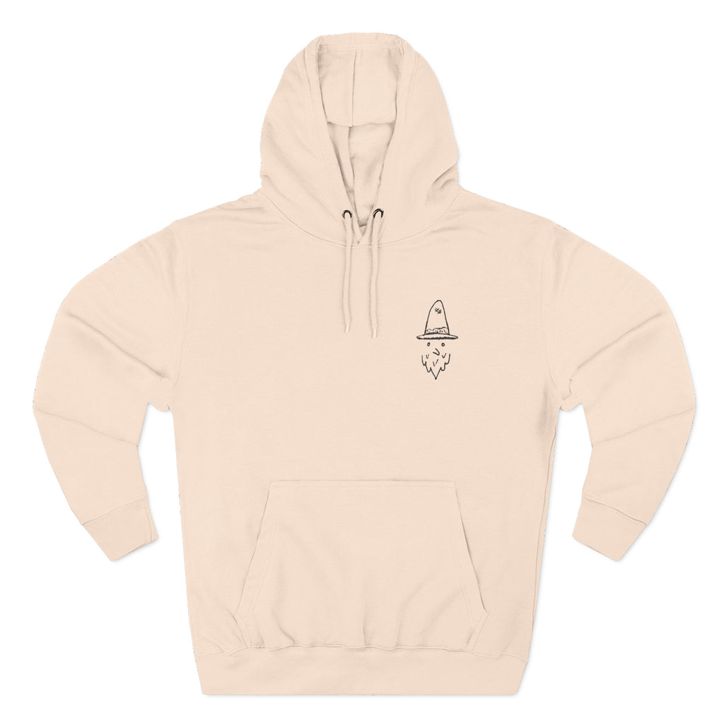 Whalawizard Fleece Hoodie - Hand-Drawn Ink to Fabric Print