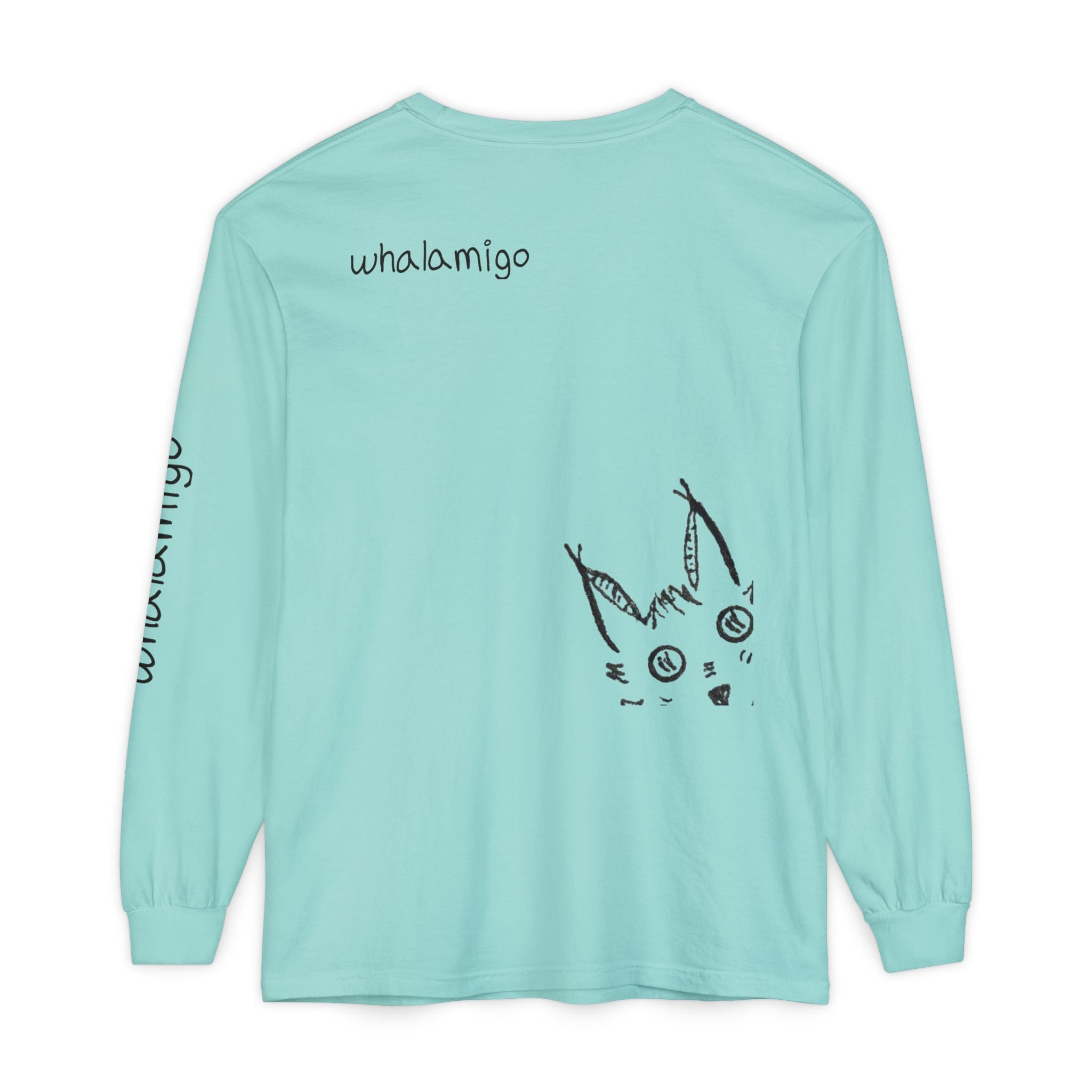 L'chats Wildcat Long Sleeve T-Shirt — Hand-Drawn Ink to Fabric Print