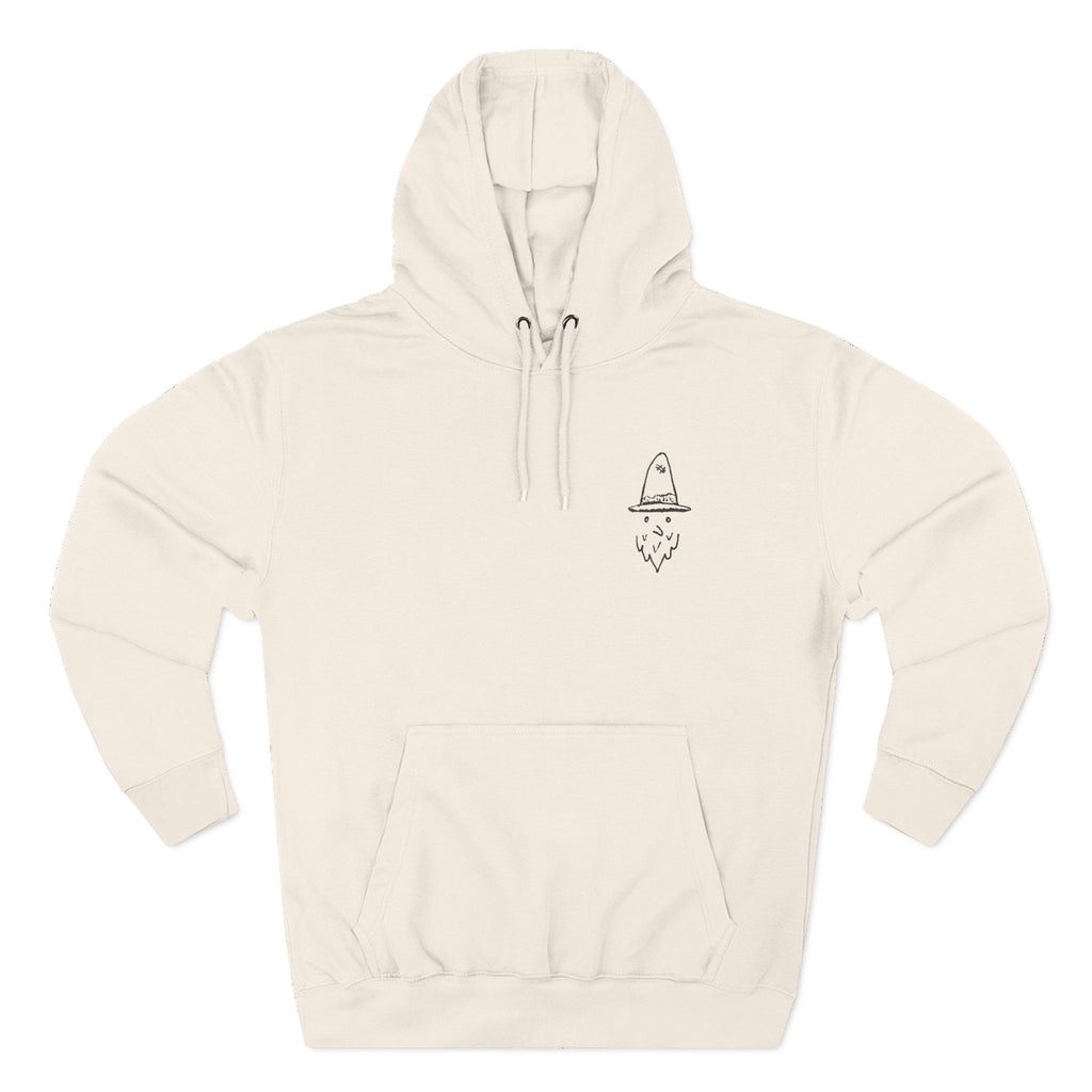 Whalawizard Fleece Hoodie - Hand-Drawn Ink to Fabric Print